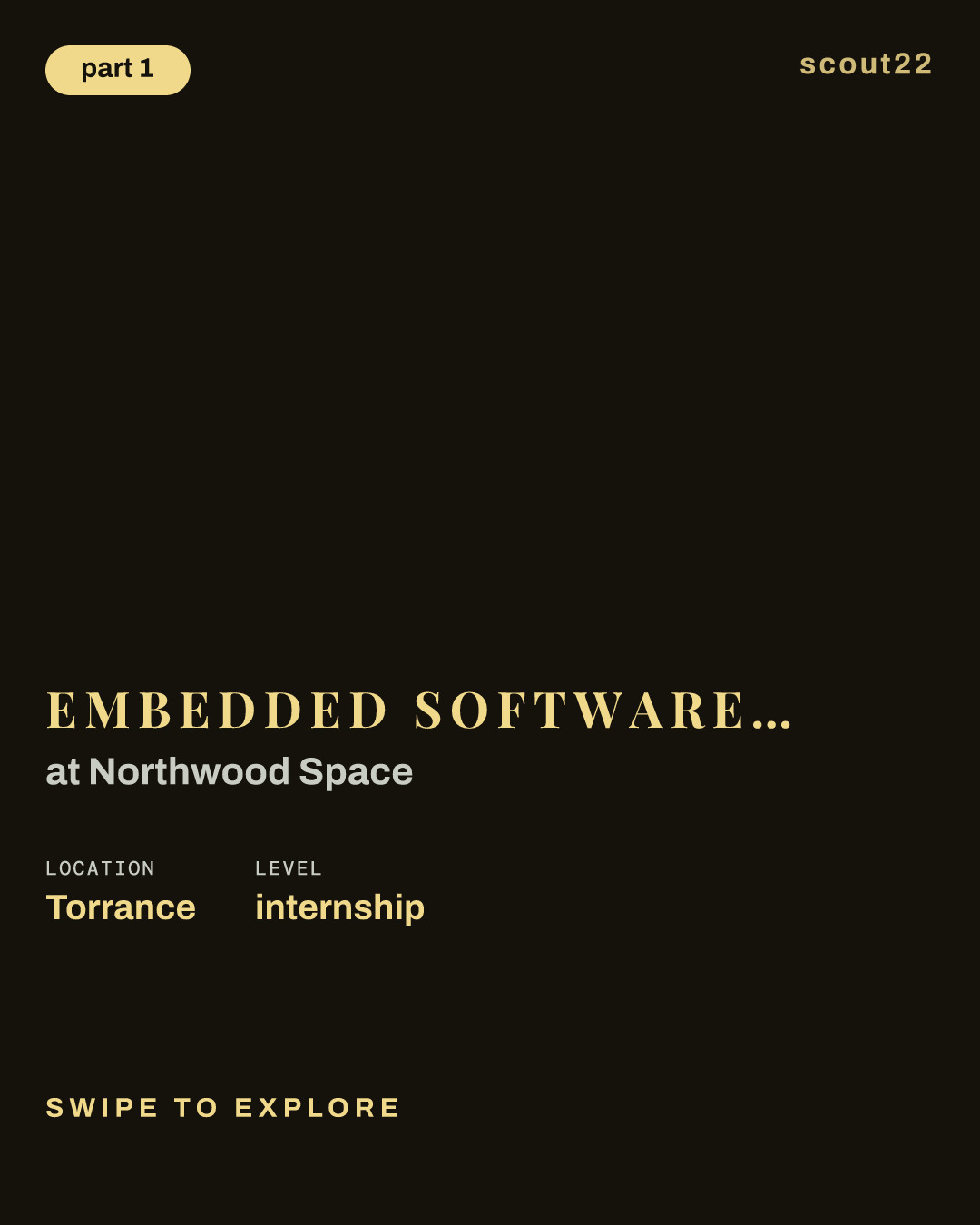 Embedded Software Engineering Intern (2027 Summer Internship) at Northwood Space