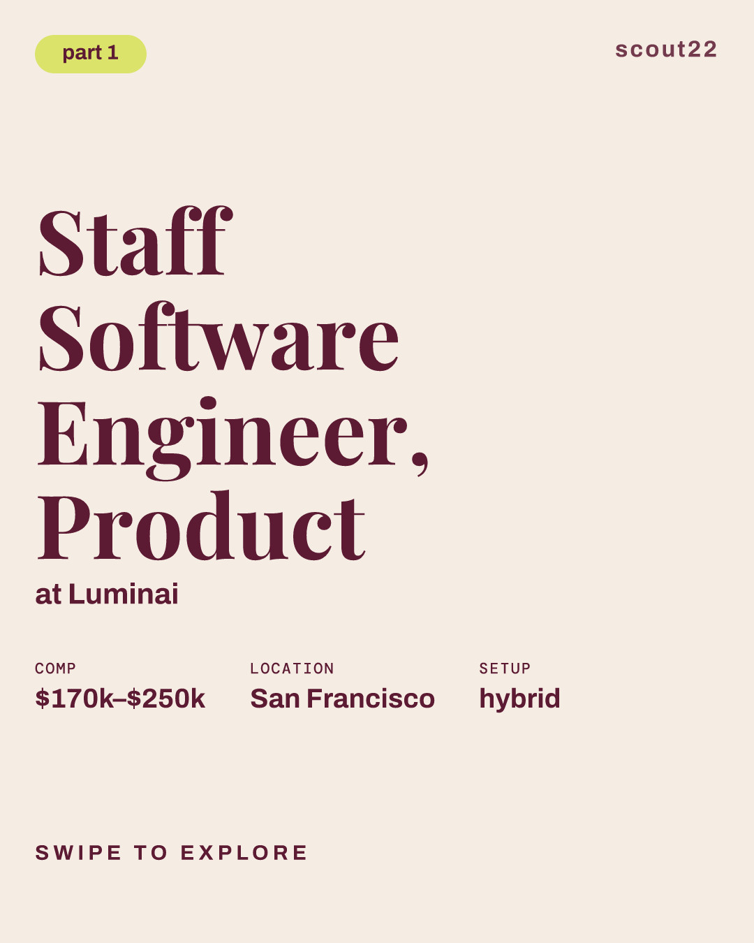 Staff Software Engineer, Product at Luminai