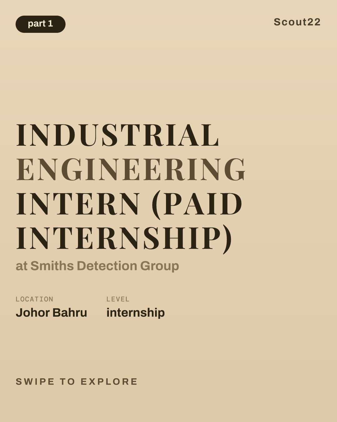 Industrial Engineering Intern (Paid Internship) at Smiths Detection Group
