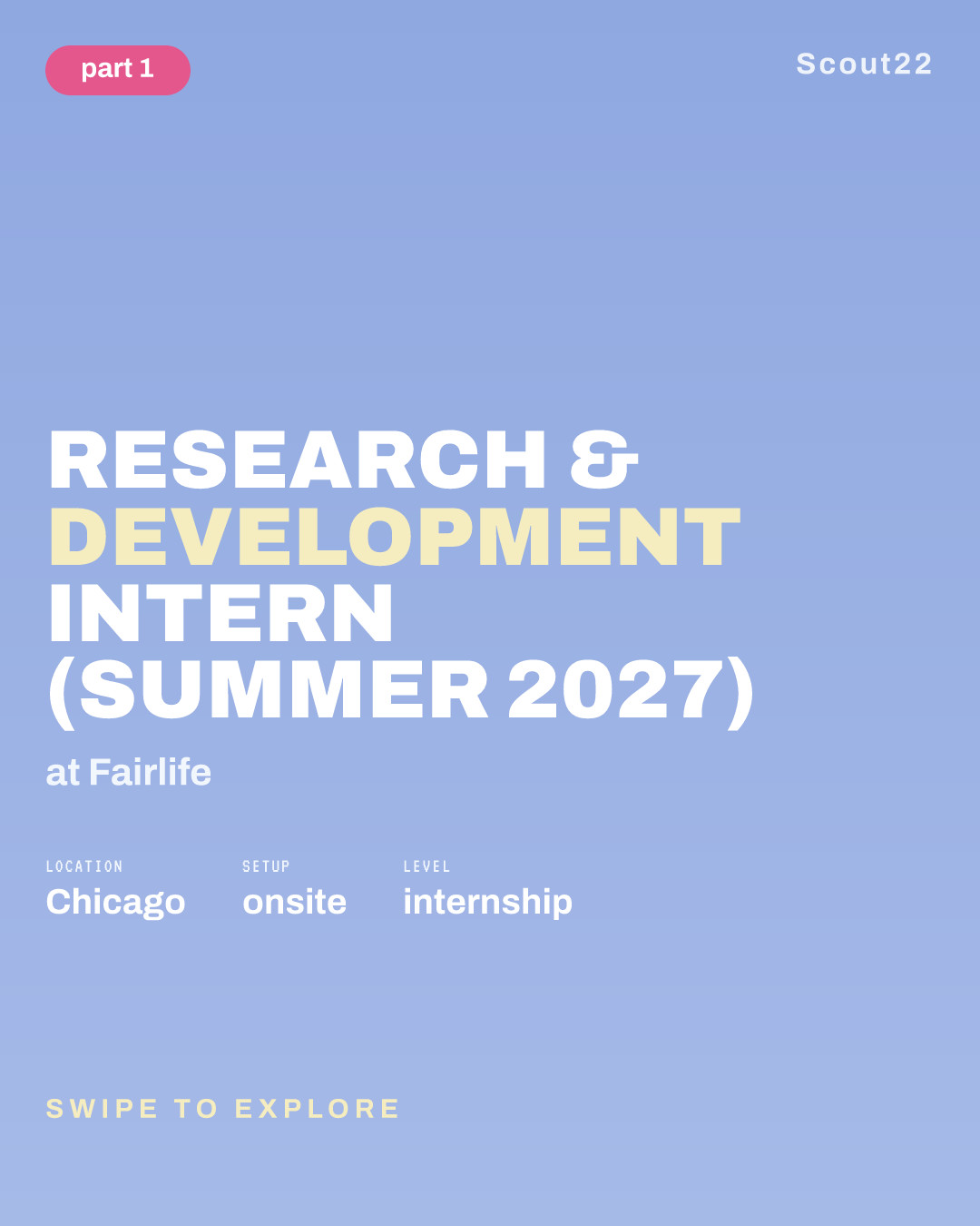 Research & Development Intern (Summer 2027) at Fairlife