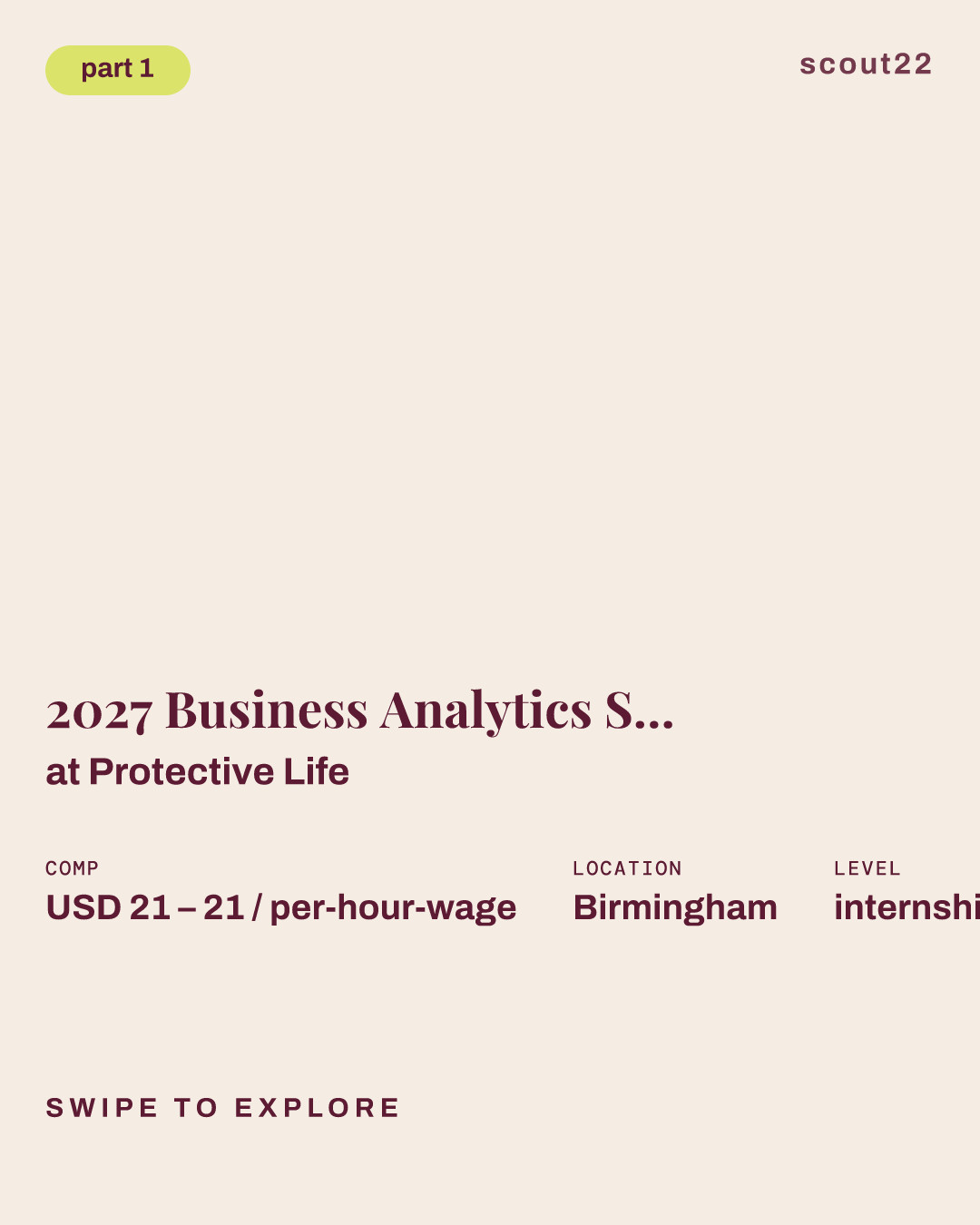 2027 Business Analytics Summer Internship at Protective Life