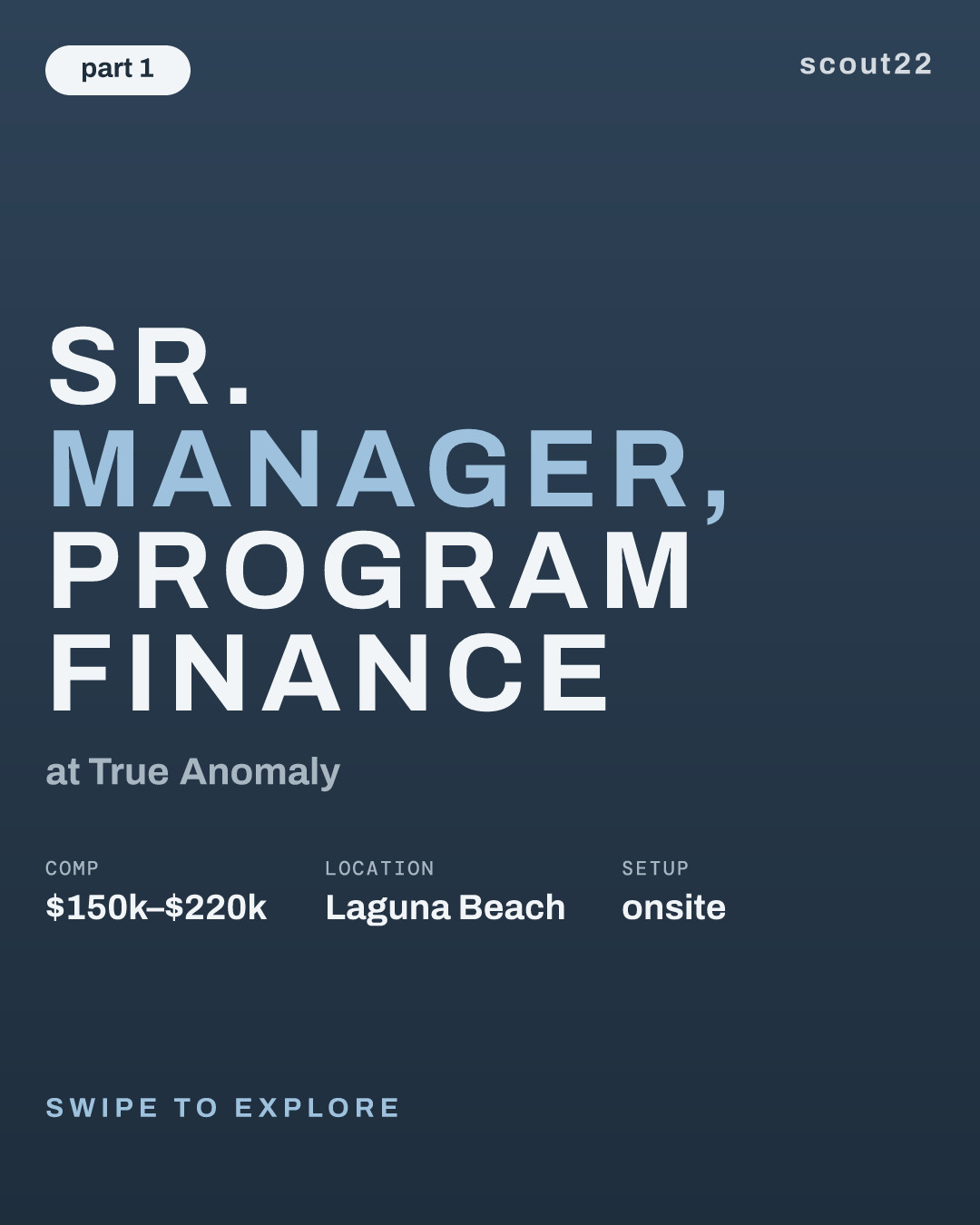 Sr. Manager, Program Finance at True Anomaly