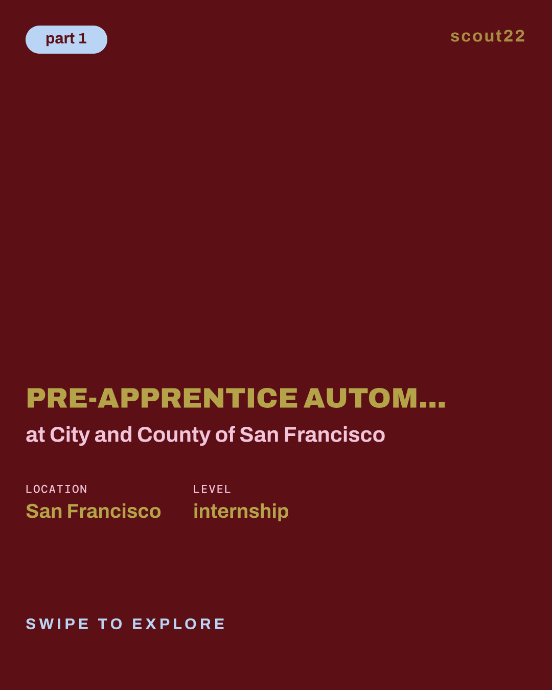 Pre-Apprentice Automotive Mechanic - Transit Division - SF Municipal Transportation Agency (9940) at City and County of San Francisco