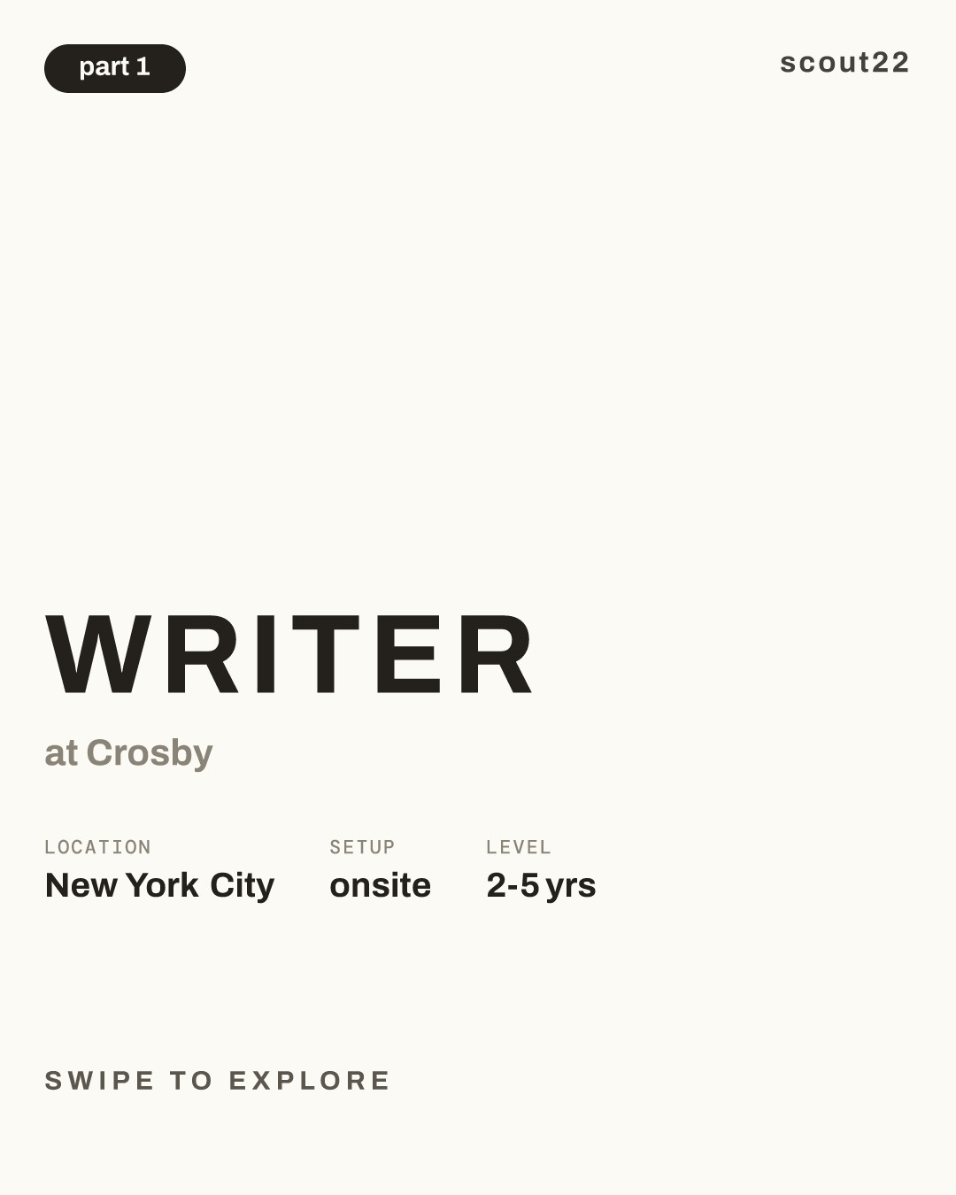 Writer at Crosby