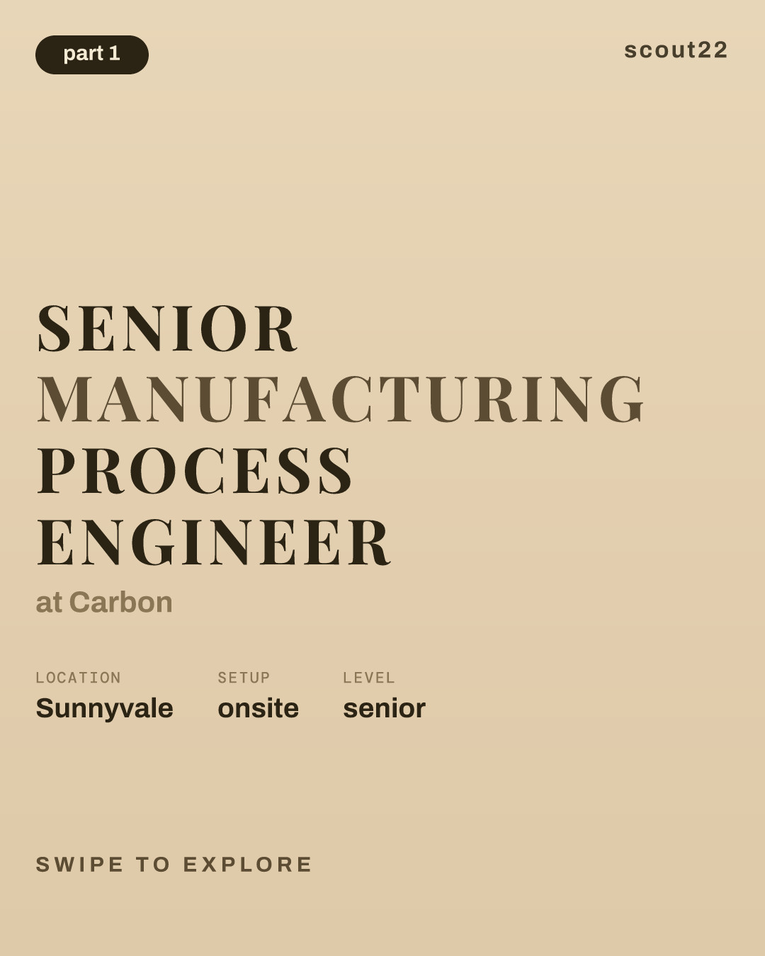 Senior Manufacturing Process Engineer at Carbon