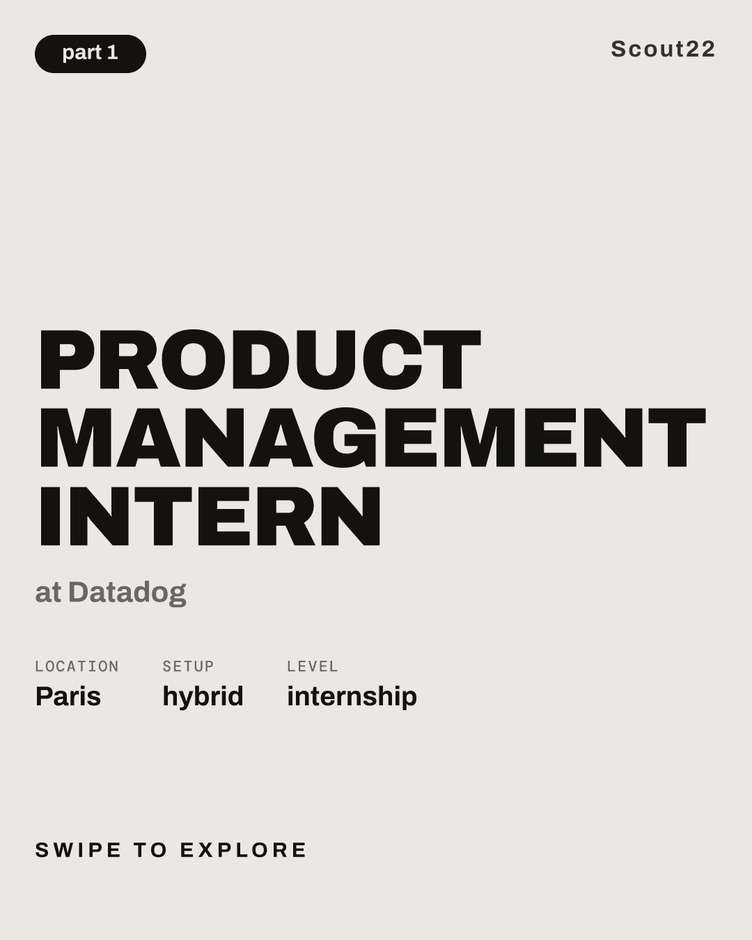 Product Management Intern at Datadog