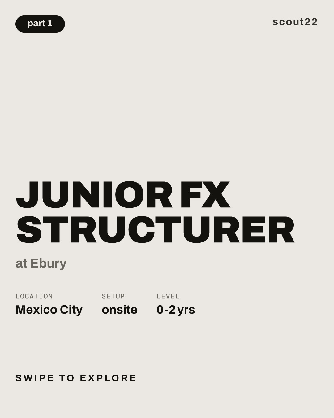 Junior FX Structurer at Ebury