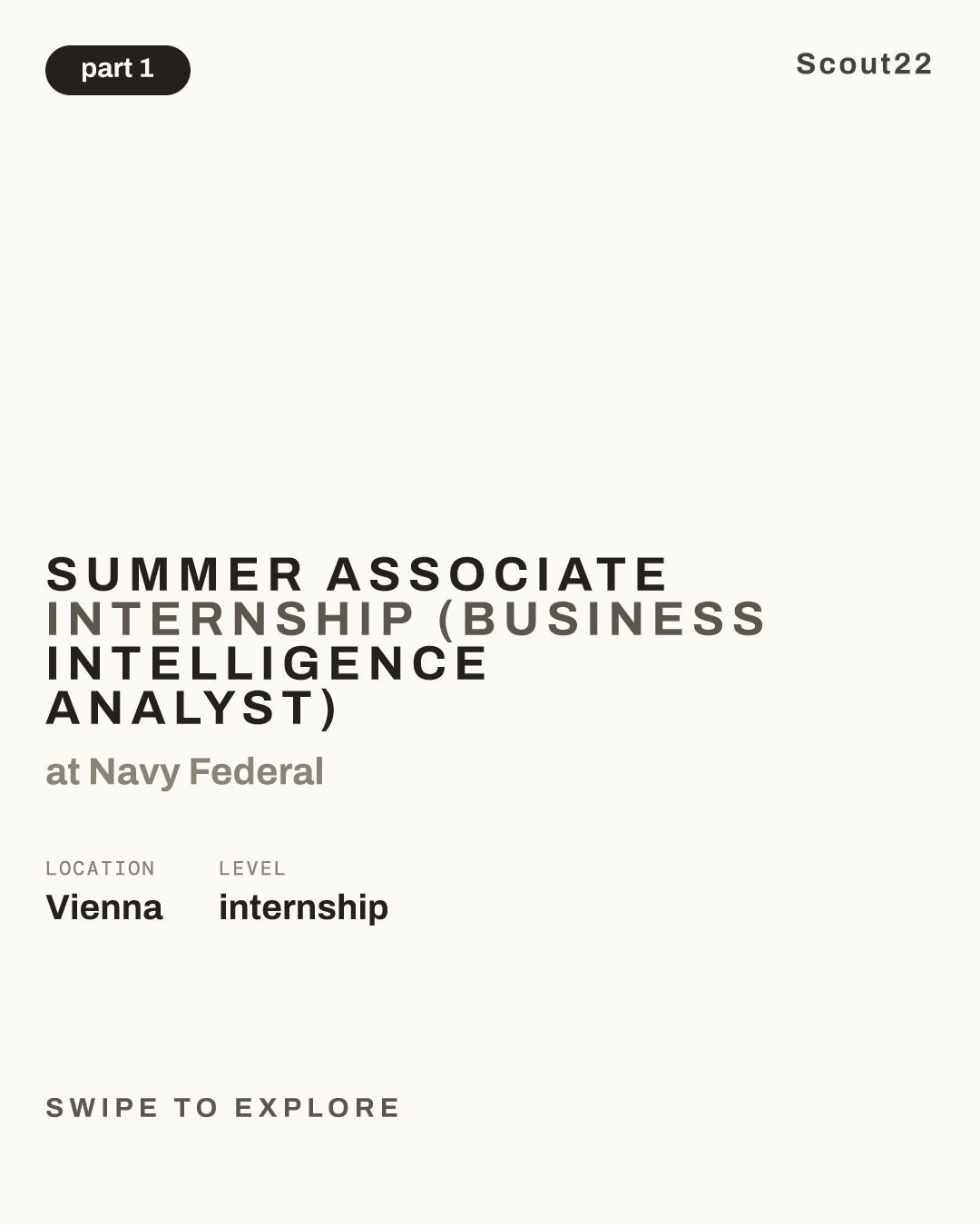 Summer Associate Internship (Business Intelligence Analyst) at Navy Federal