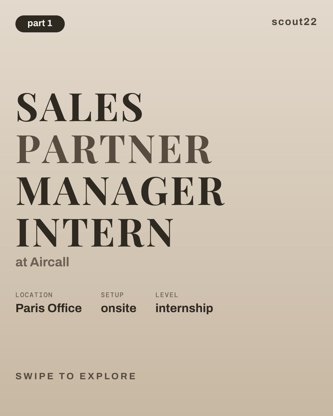 Sales Partner Manager Intern at Aircall