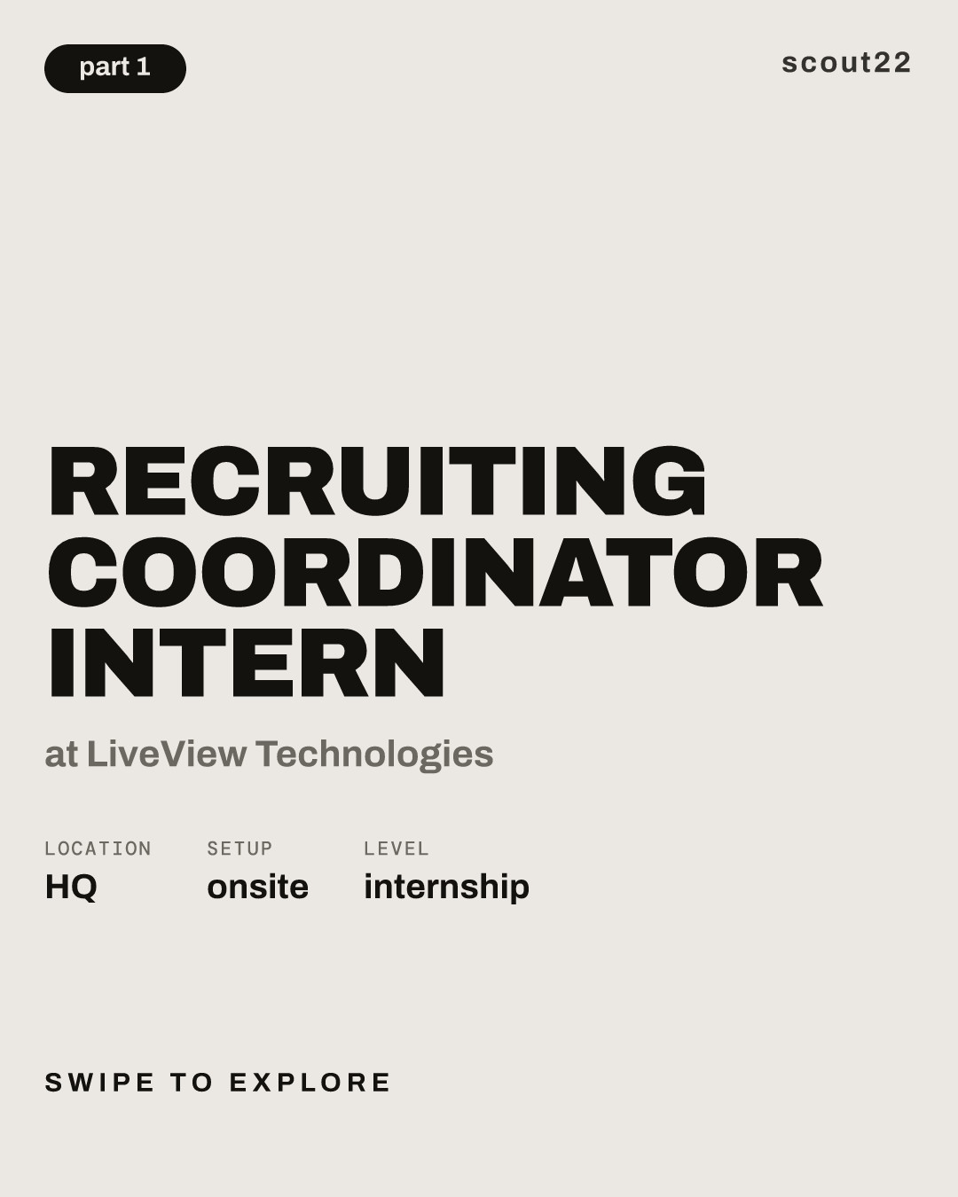 Recruiting Coordinator Intern at LiveView Technologies