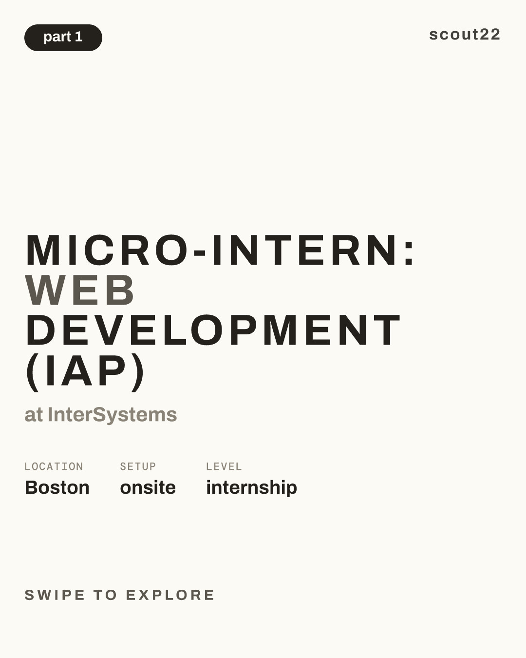 Micro-Intern: Web Development (IAP) at InterSystems