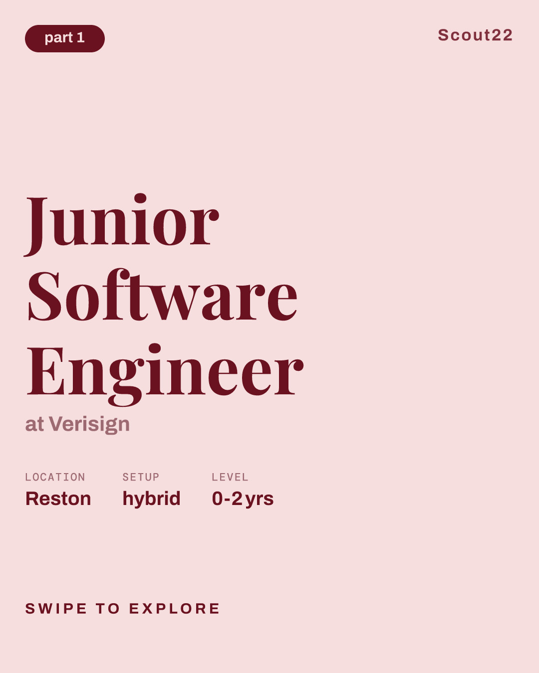 Junior Software Engineer at Verisign