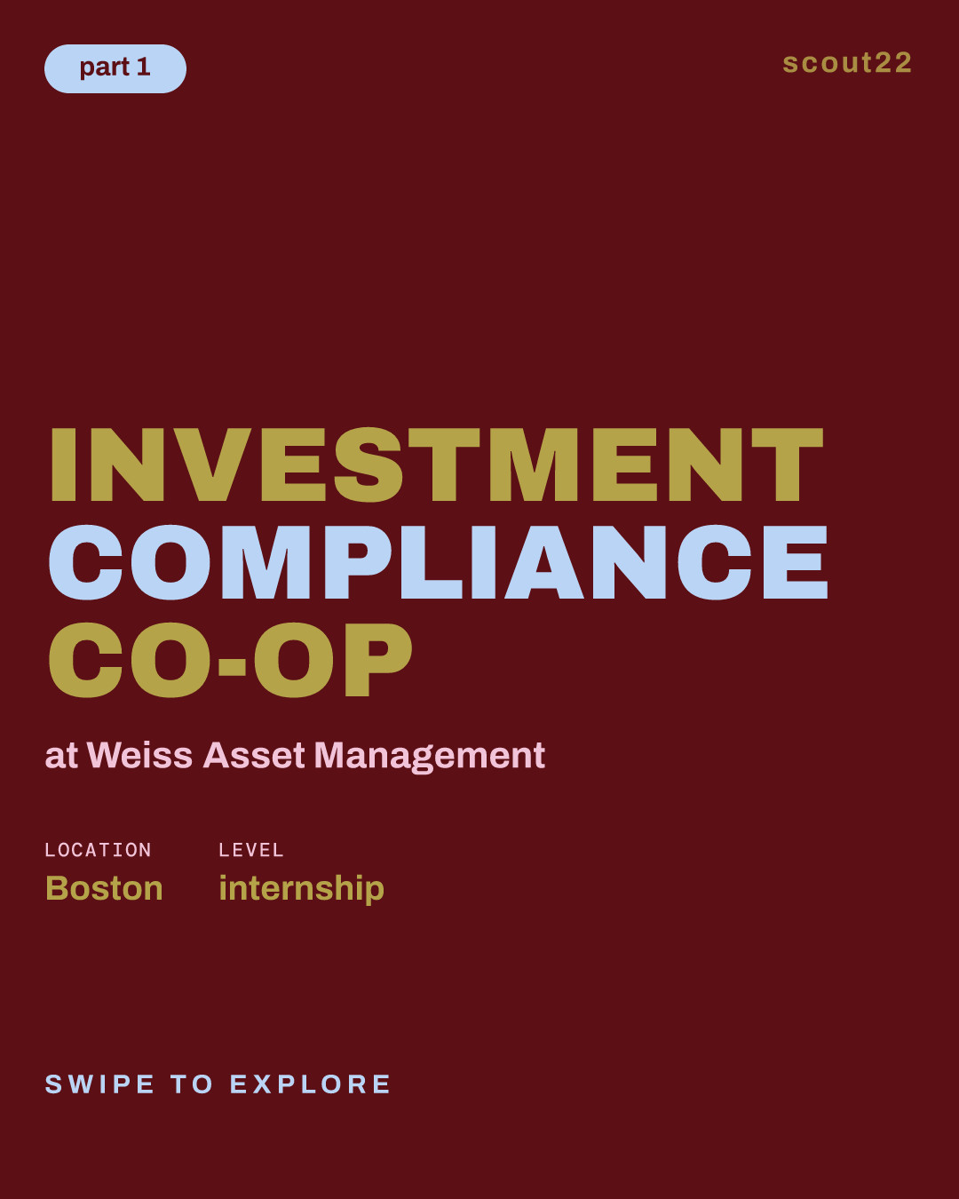 Investment Compliance Co-op at Weiss Asset Management