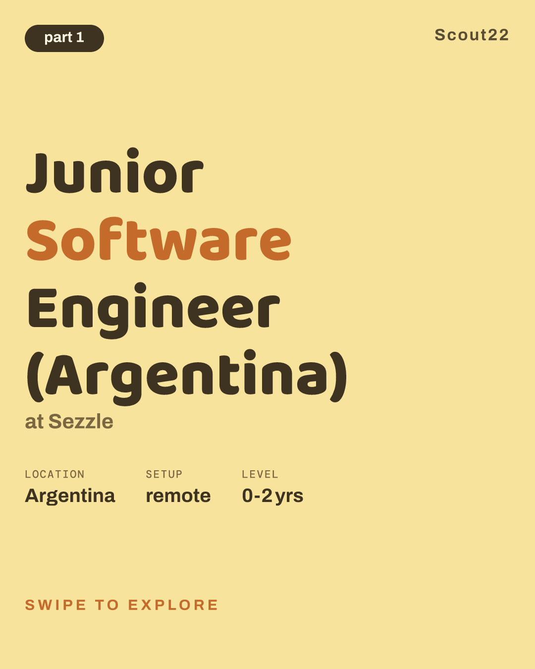 Junior Software Engineer (Argentina) at Sezzle