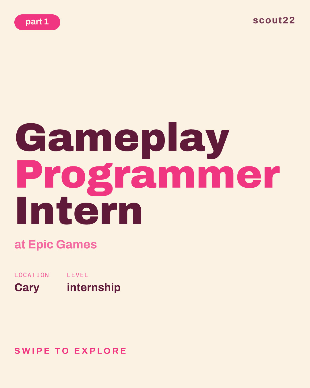 Gameplay Programmer Intern at Epic Games