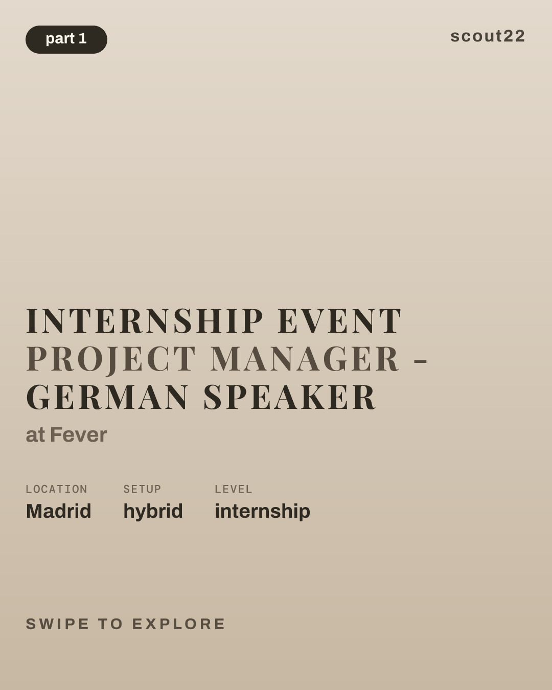 Internship Event Project Manager - German speaker at Fever