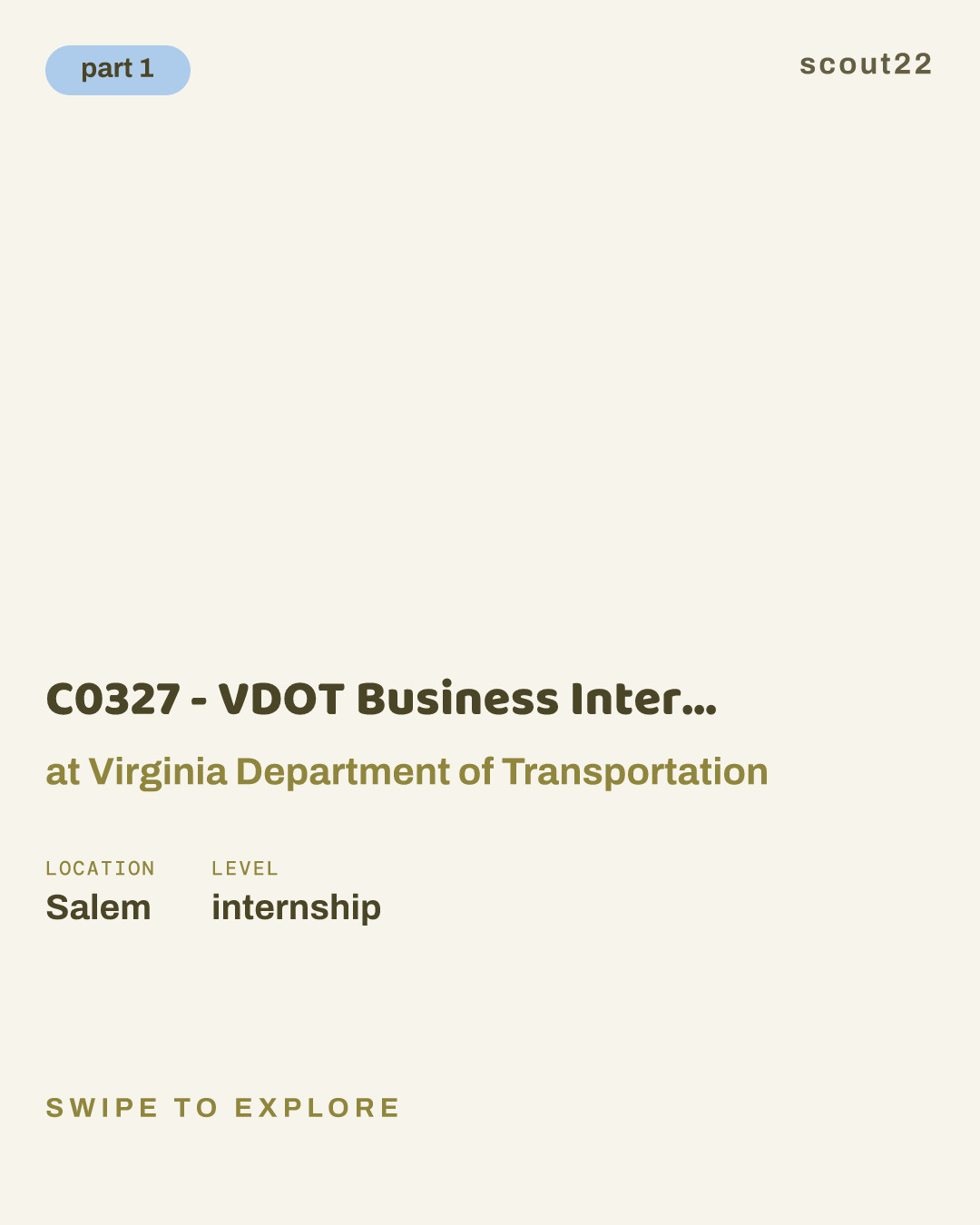 C0327 - VDOT Business Intern Wage at Virginia Department of Transportation