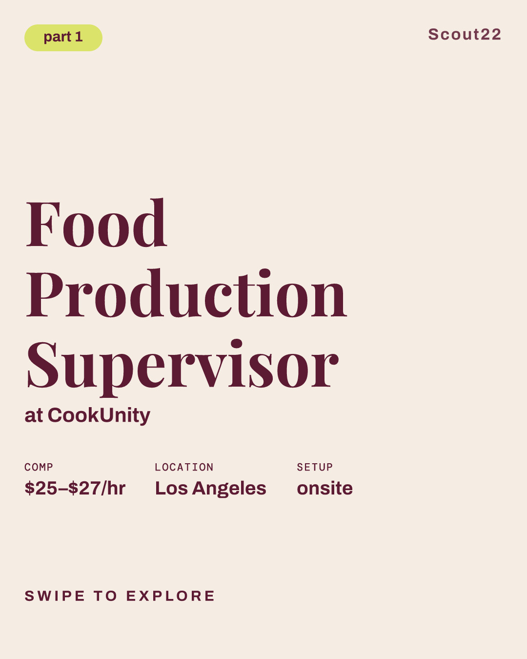 Food Production Supervisor at CookUnity
