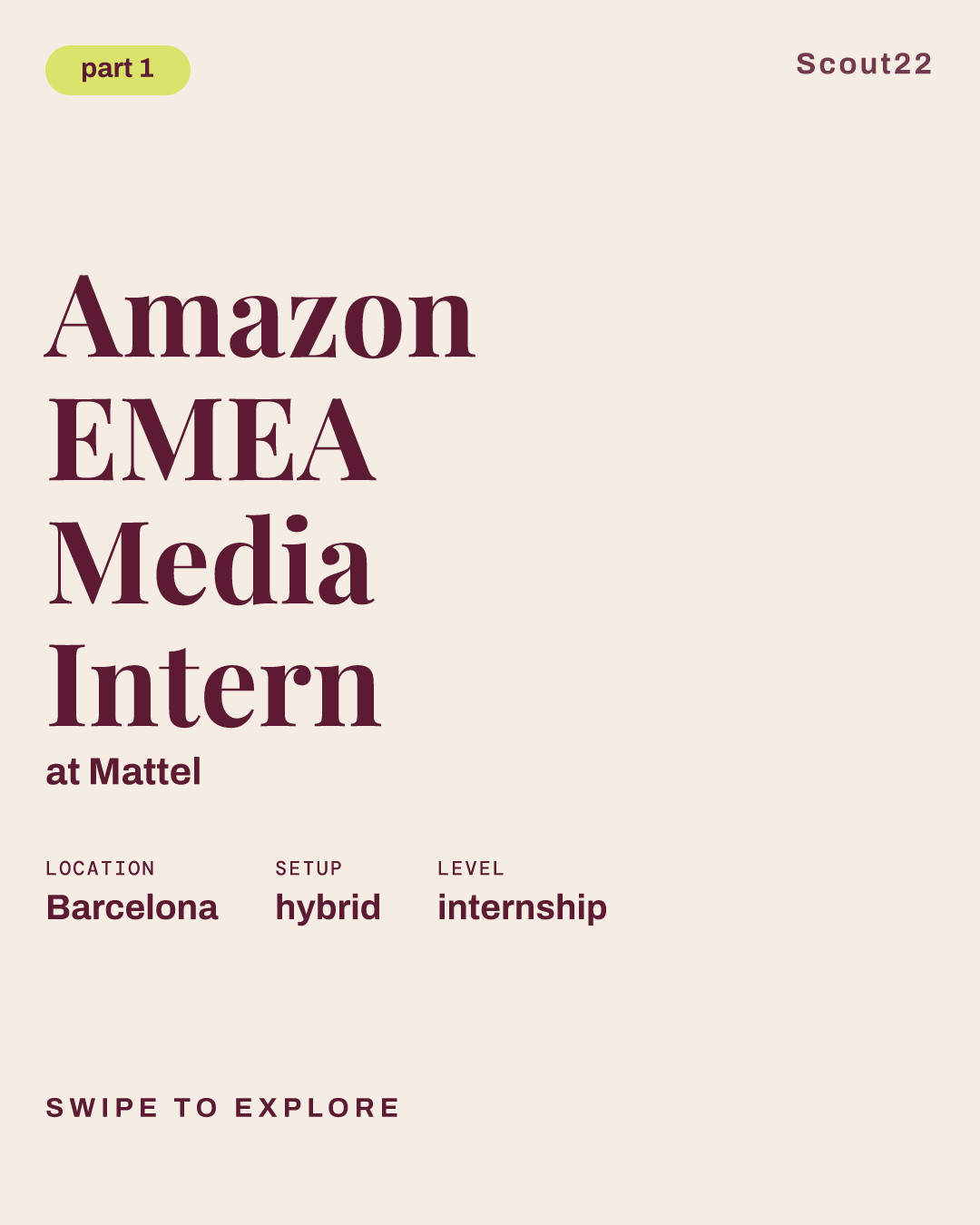 Amazon EMEA Media Intern at Mattel