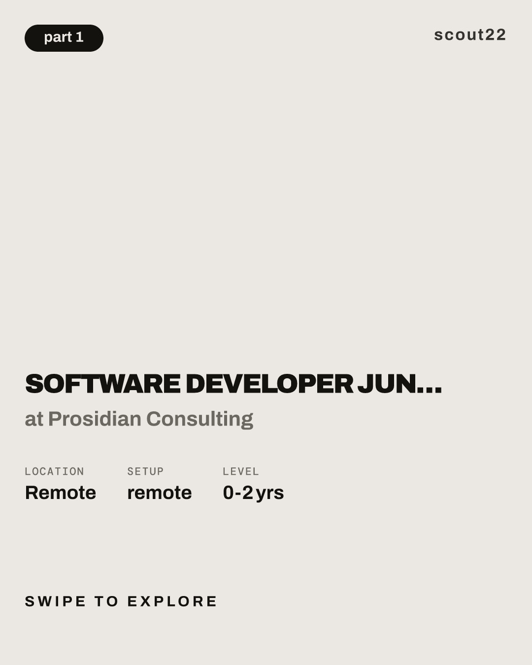 Software Developer Junior (ITS11) Custom Computer Programming Services at Prosidian Consulting
