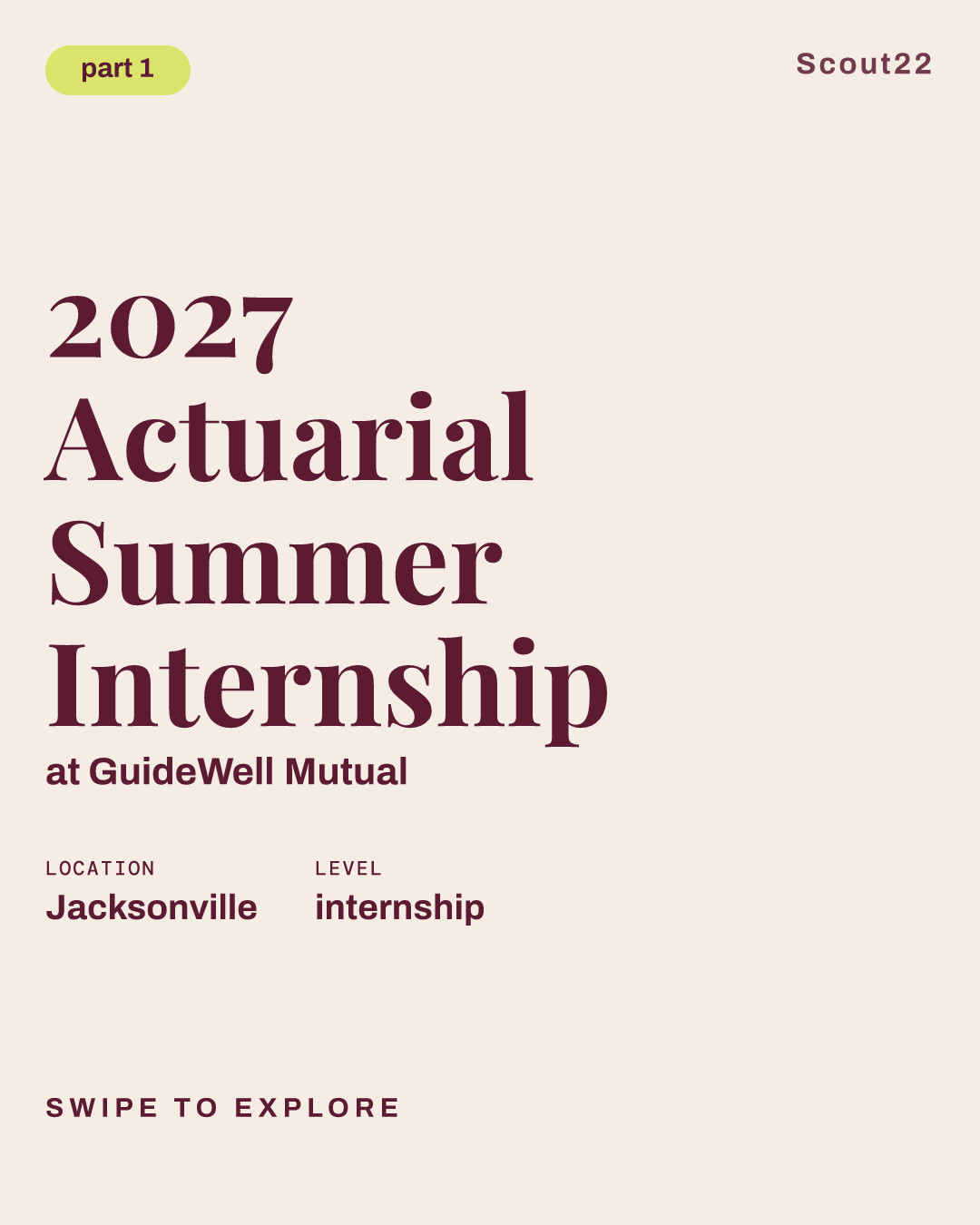 2027 Actuarial Summer Internship at GuideWell Mutual