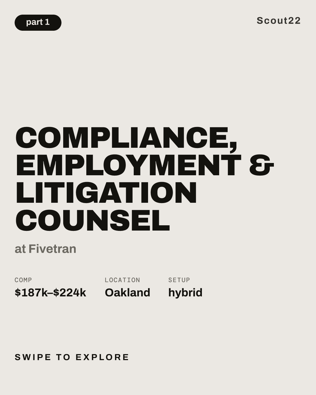 Compliance, Employment & Litigation Counsel at Fivetran