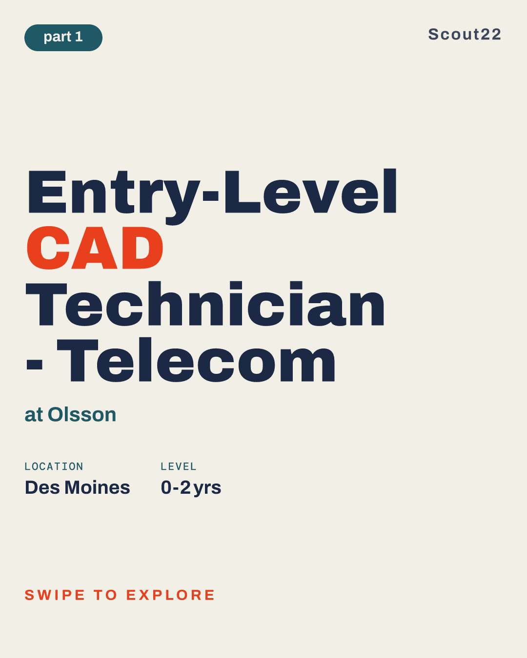 Entry-Level CAD Technician - Telecom at Olsson