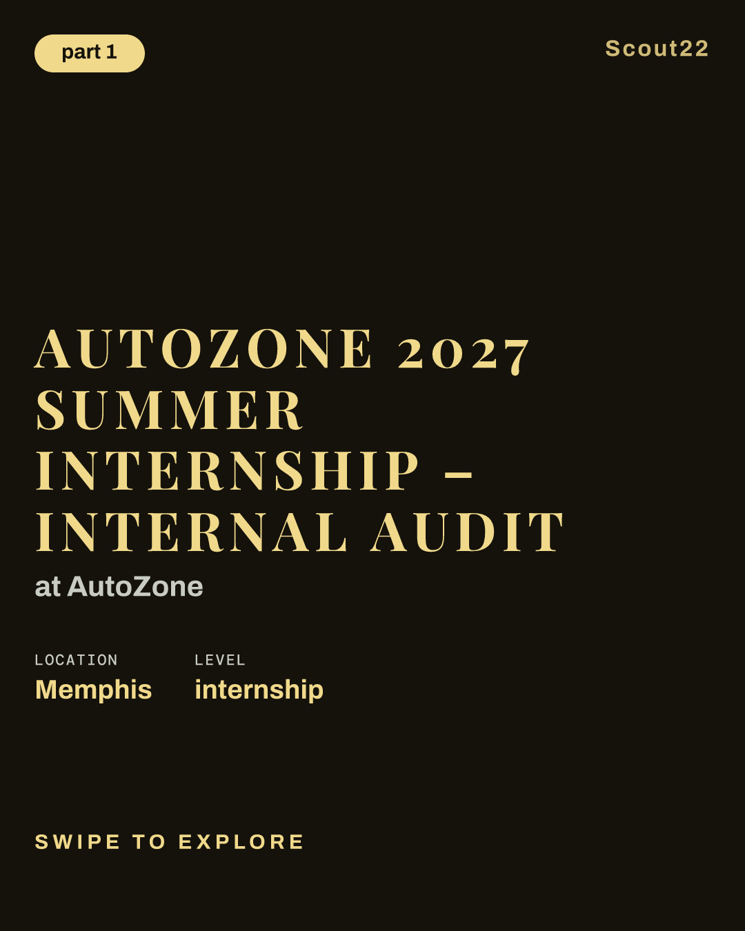 AutoZone 2027 Summer Internship – Internal Audit at AutoZone