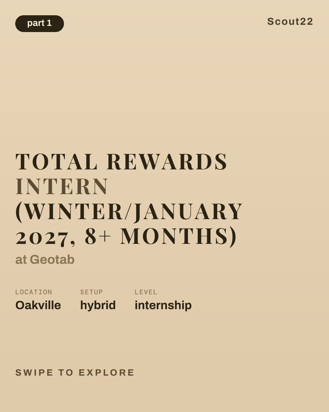 Total Rewards Intern (Winter/January 2027, 8+ Months) at Geotab