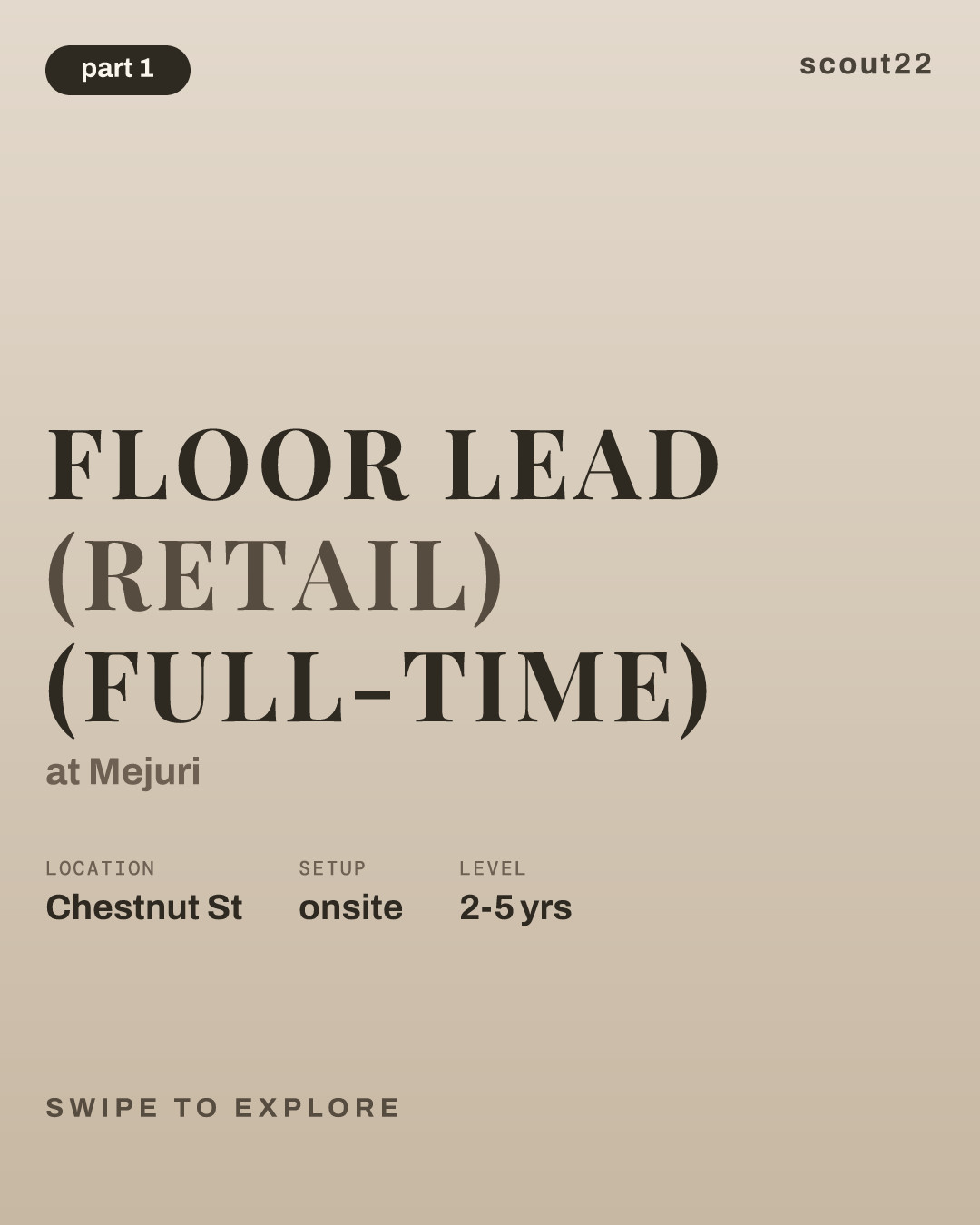 Floor Lead (Retail) (Full-time) at Mejuri