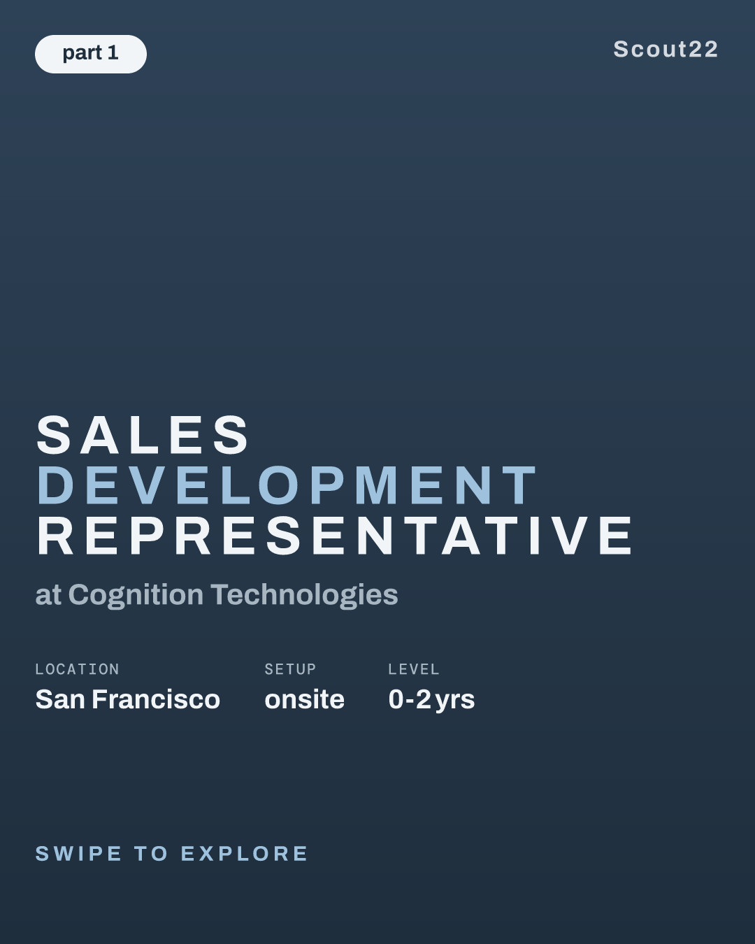 Sales Development Representative at Cognition Technologies