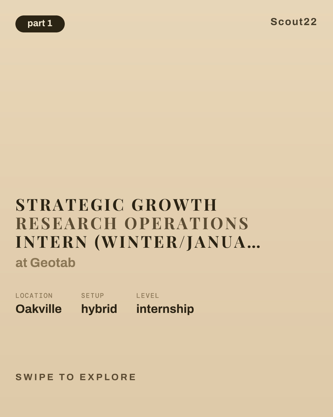 Strategic Growth Research Operations Intern (Winter/January 2027, 4 Months) at Geotab
