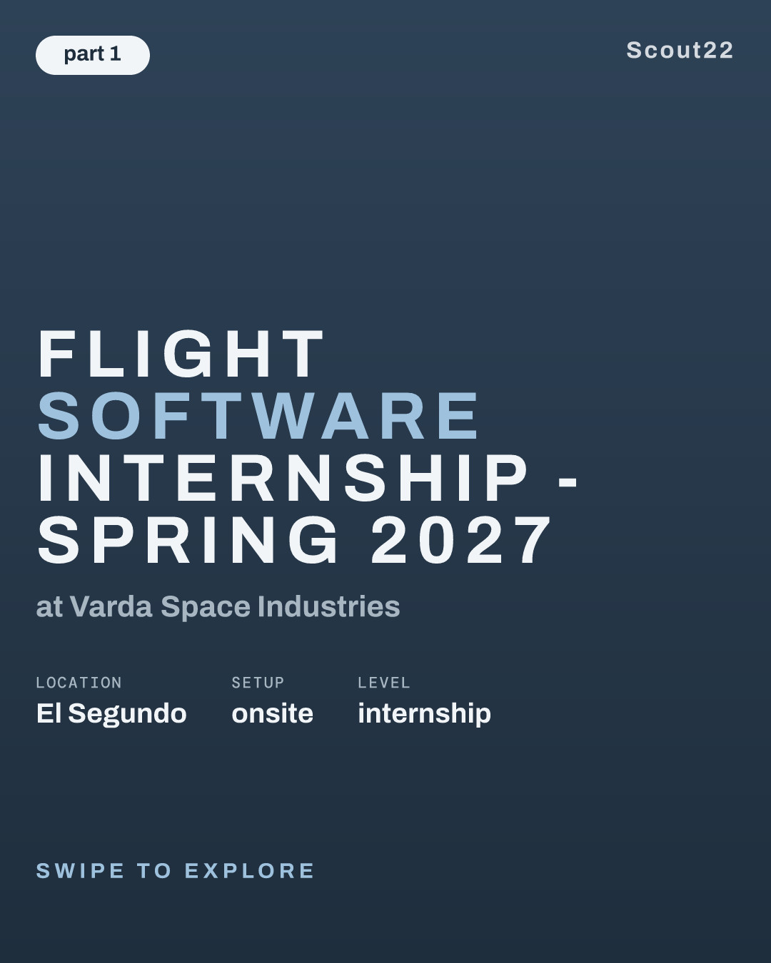 Flight Software Internship - Spring 2027 at Varda Space Industries