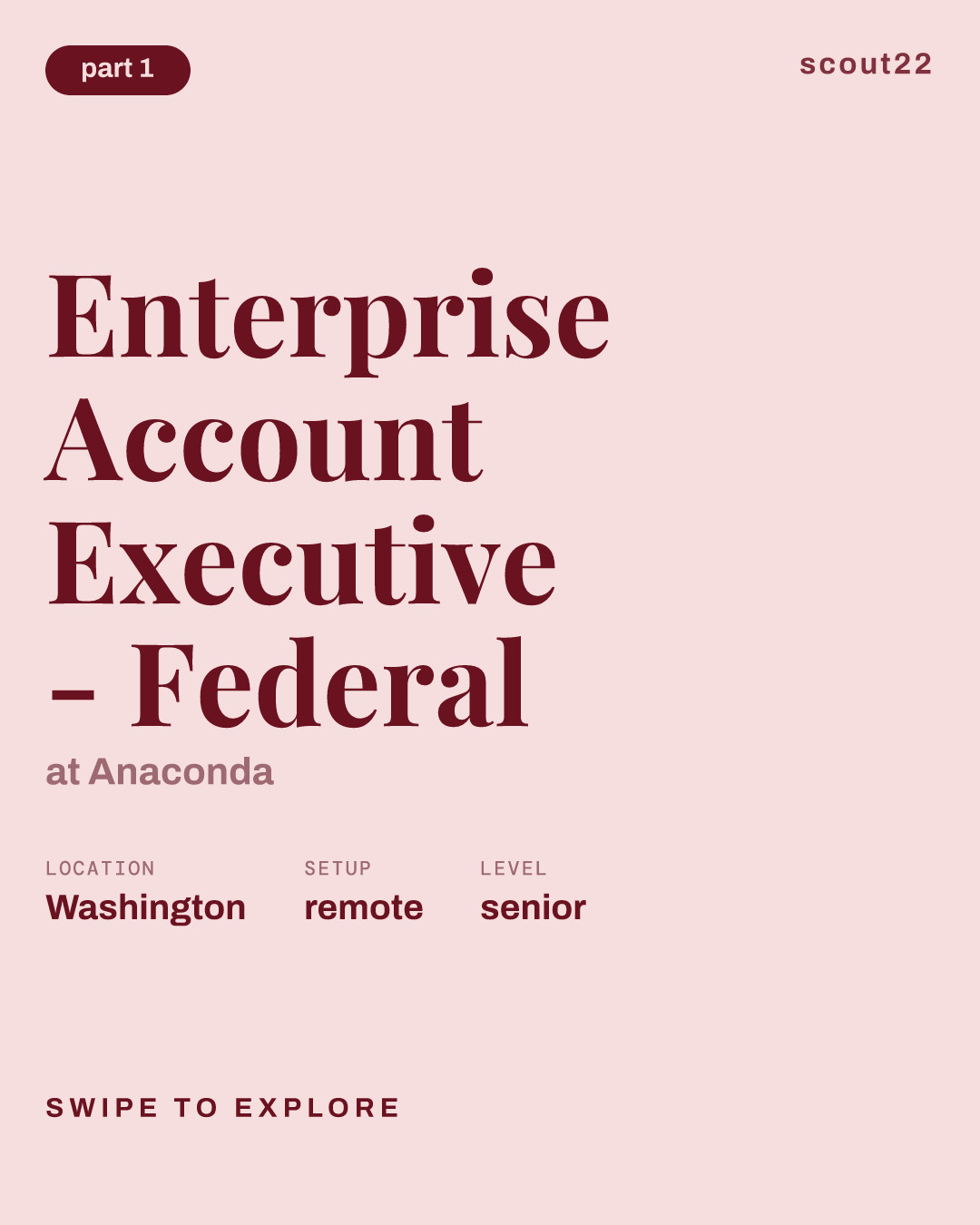 Enterprise Account Executive - Federal at Anaconda