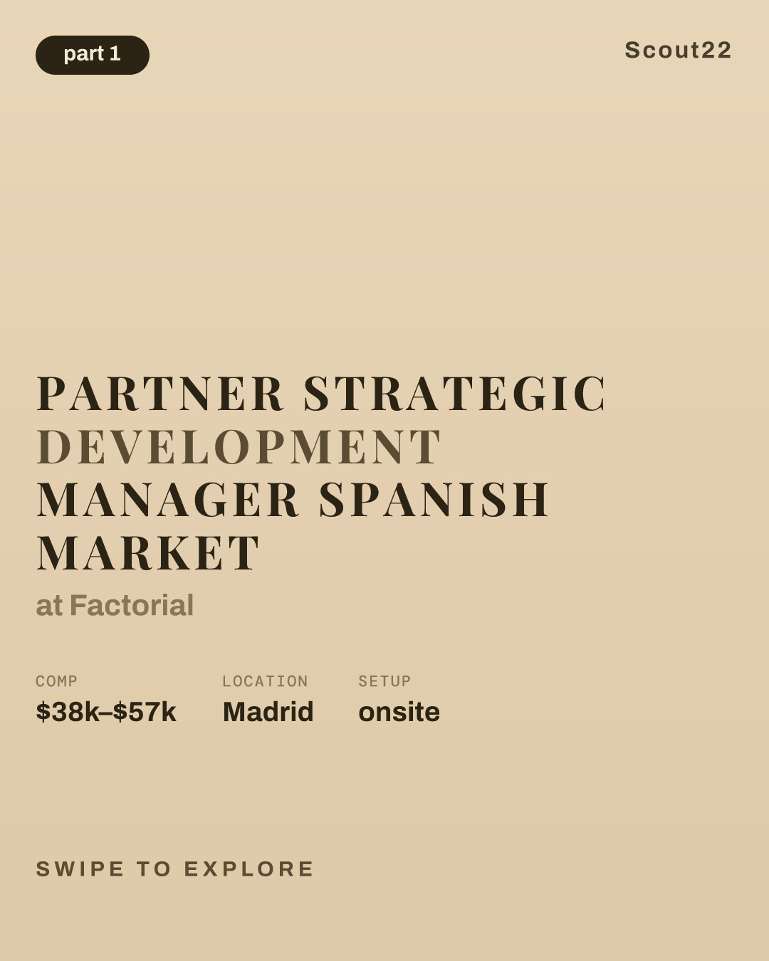 Partner Strategic Development Manager Spanish Market at Factorial