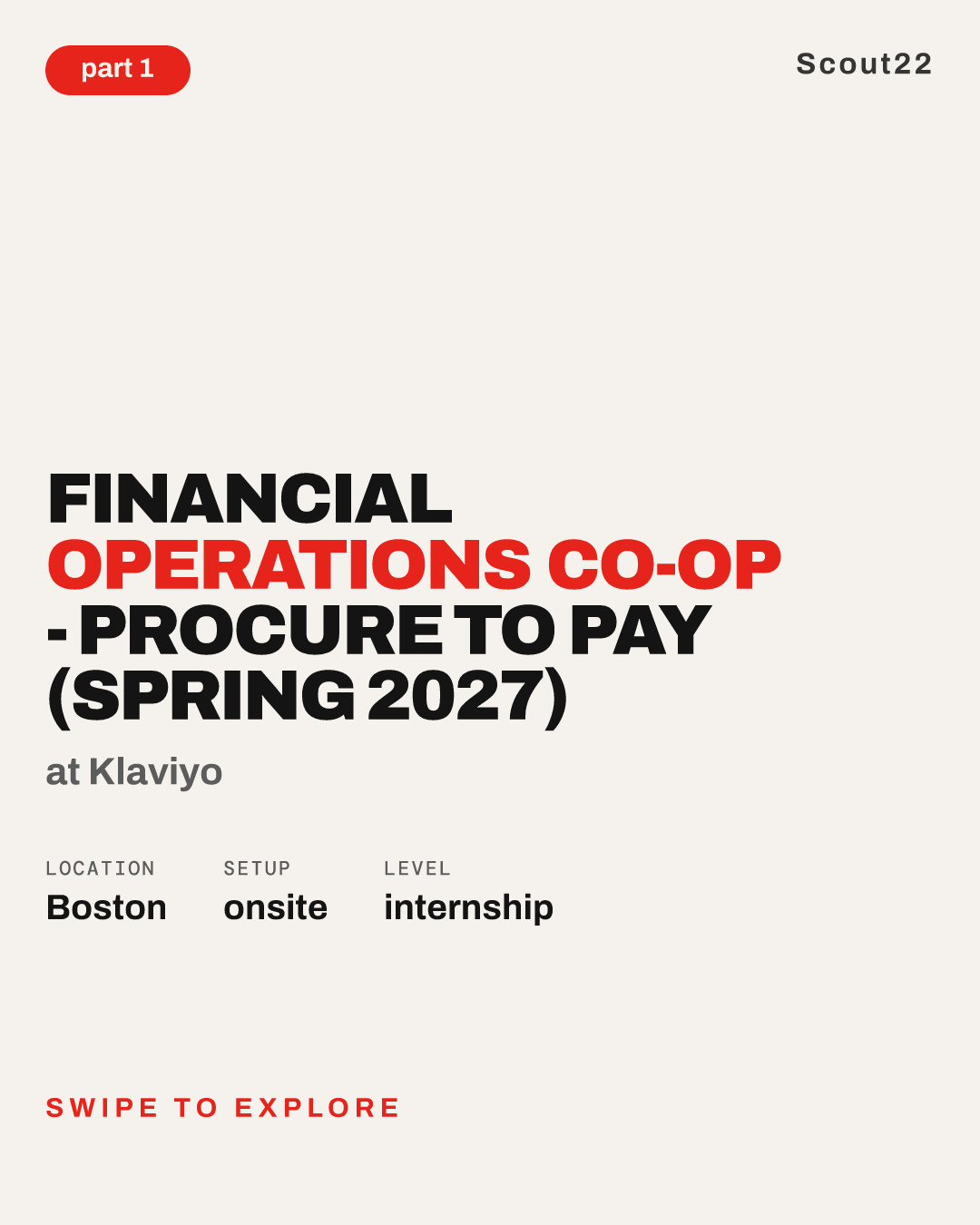 Financial Operations Co-op - Procure to Pay (Spring 2027) at Klaviyo