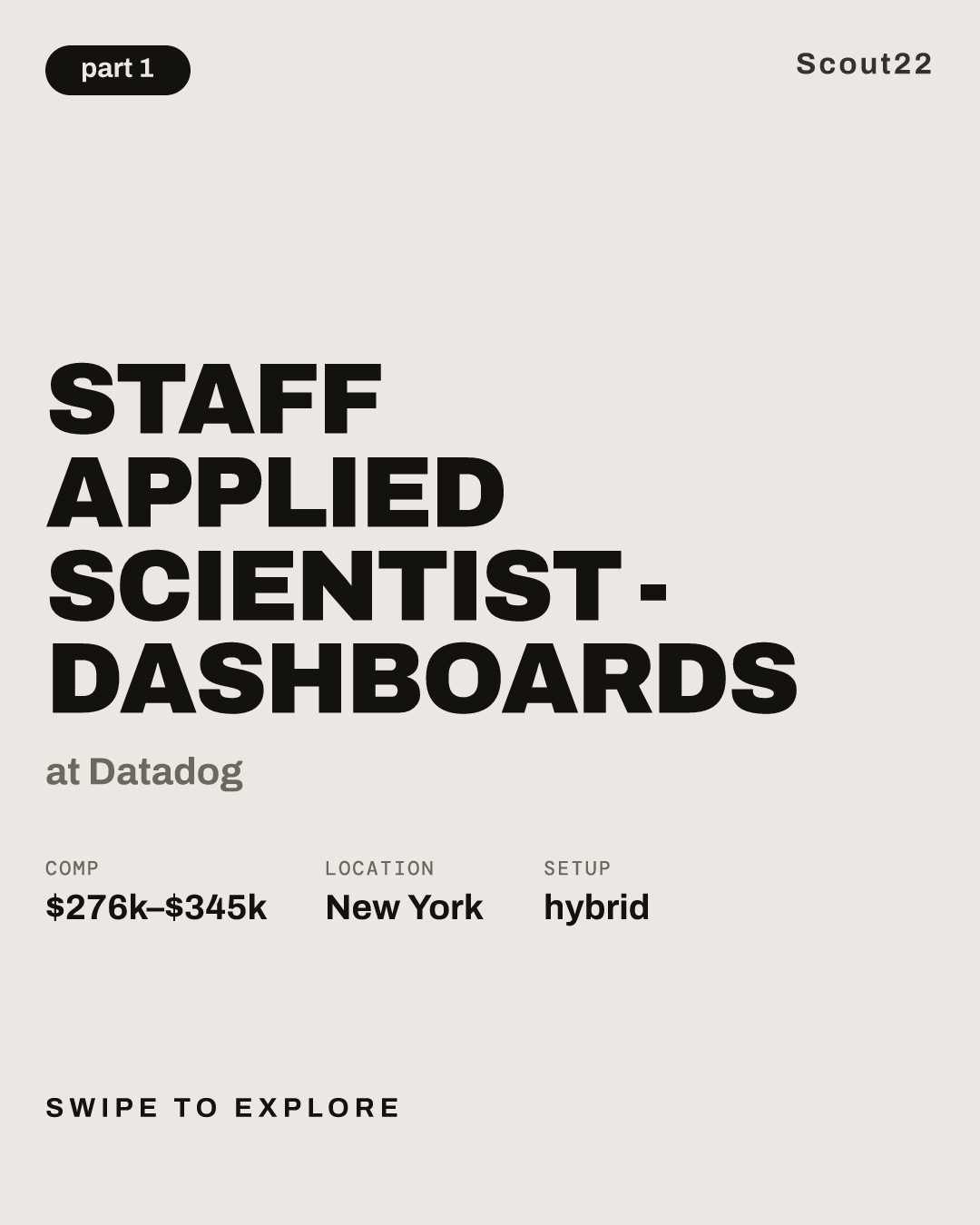 Staff Applied Scientist - Dashboards at Datadog