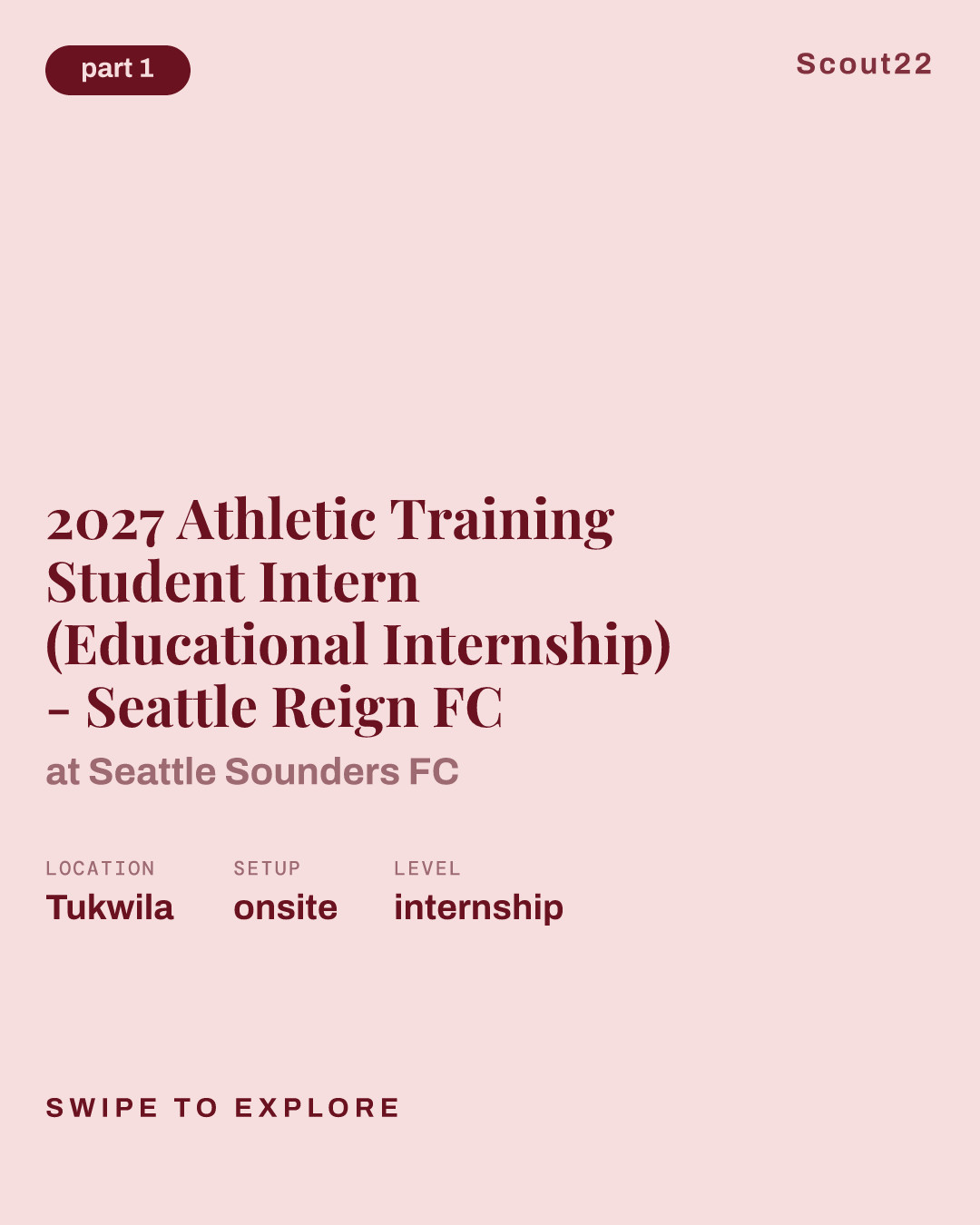 2027 Athletic Training Student Intern (Educational Internship) - Seattle Reign FC at Seattle Sounders FC