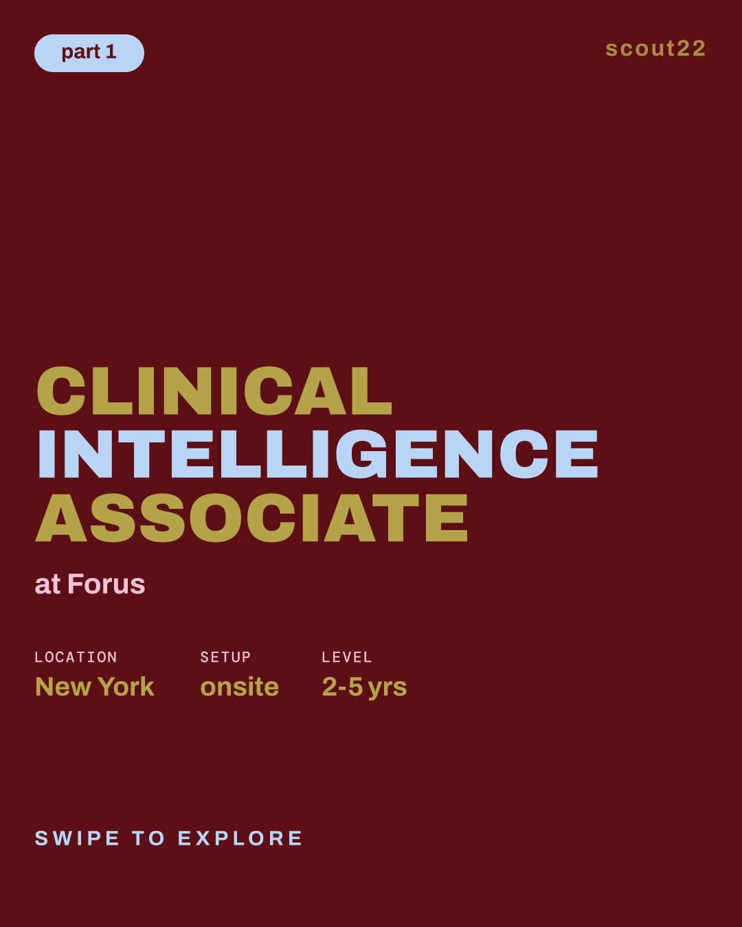 Clinical Intelligence Associate at Forus