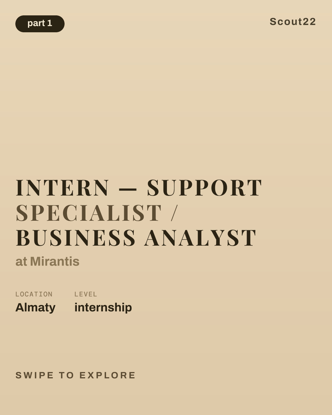 Intern — Support Specialist / Business Analyst at Mirantis