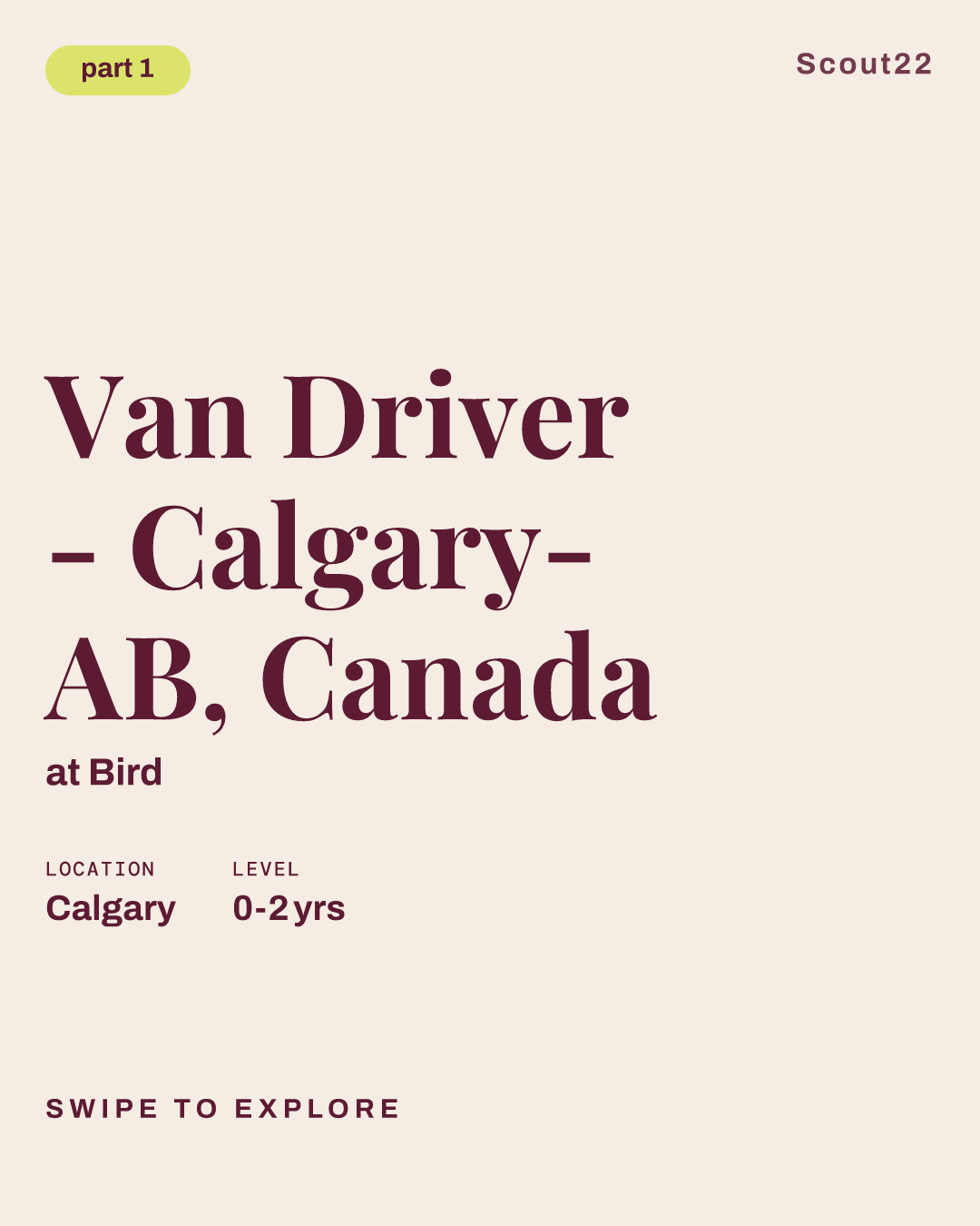Van Driver - Calgary- AB, Canada at Bird