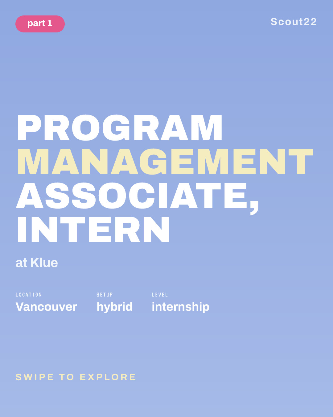 Program Management Associate, Intern at Klue