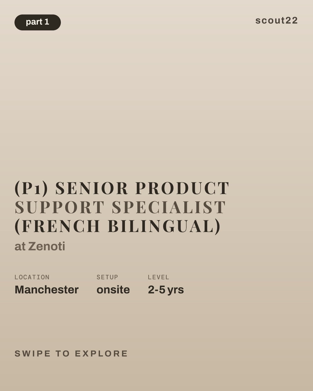(P1) Senior Product Support Specialist (French Bilingual) at Zenoti