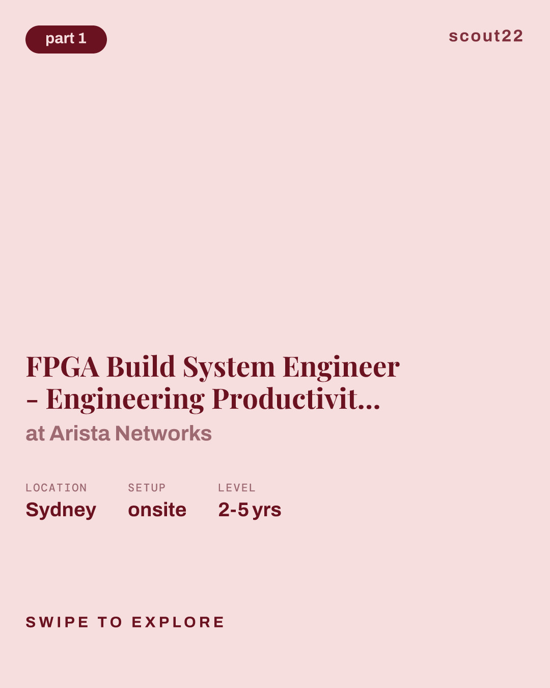 FPGA Build System Engineer - Engineering Productivity - Sydney at Arista Networks