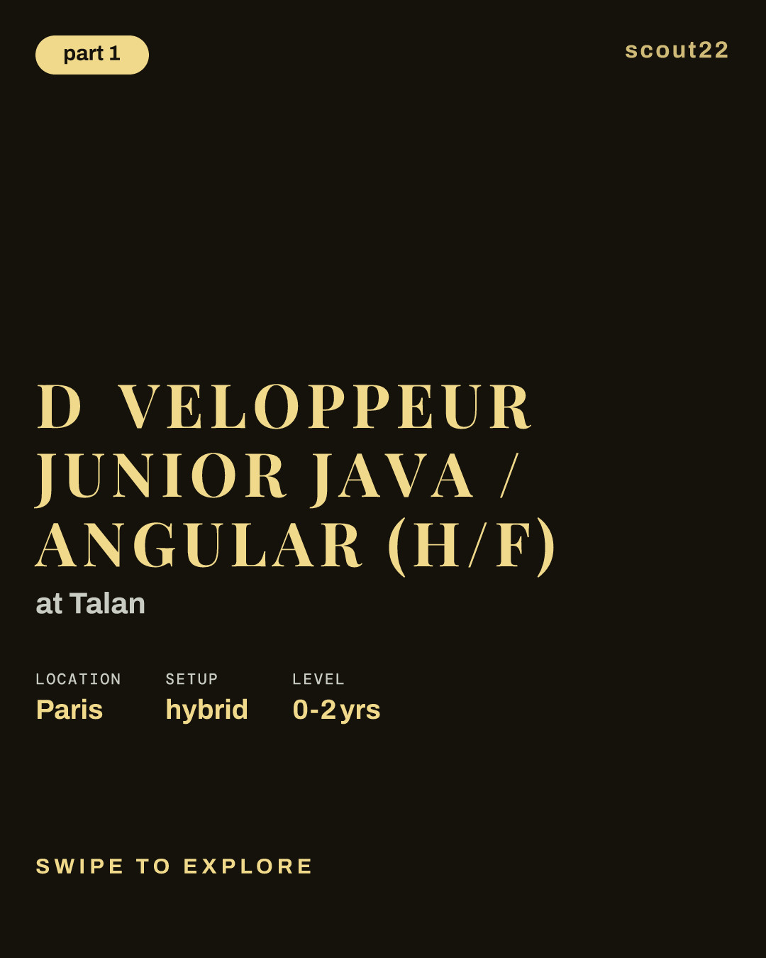 Développeur junior Java / Angular (H/F) at Talan