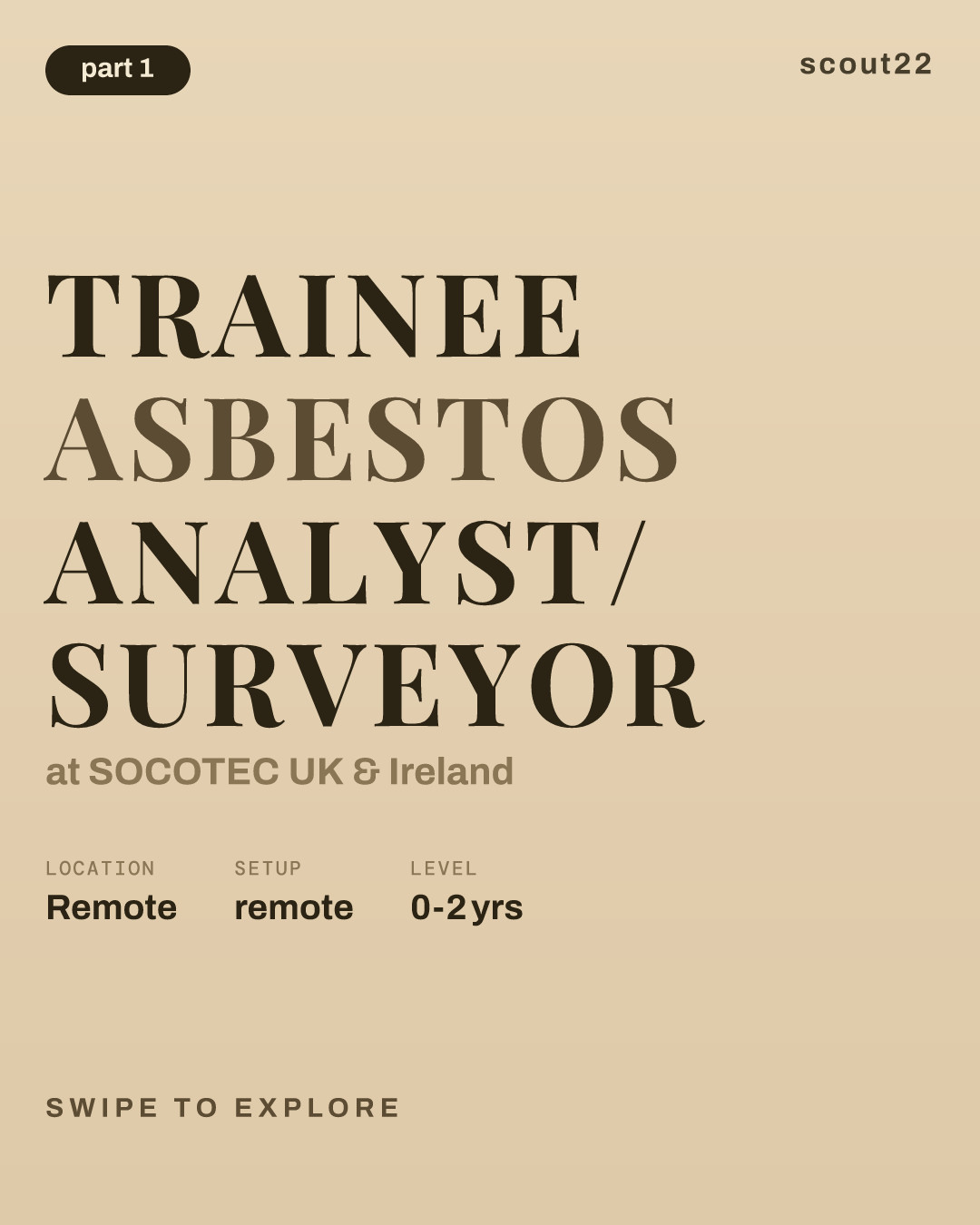 Trainee Asbestos Analyst/ Surveyor at SOCOTEC UK & Ireland