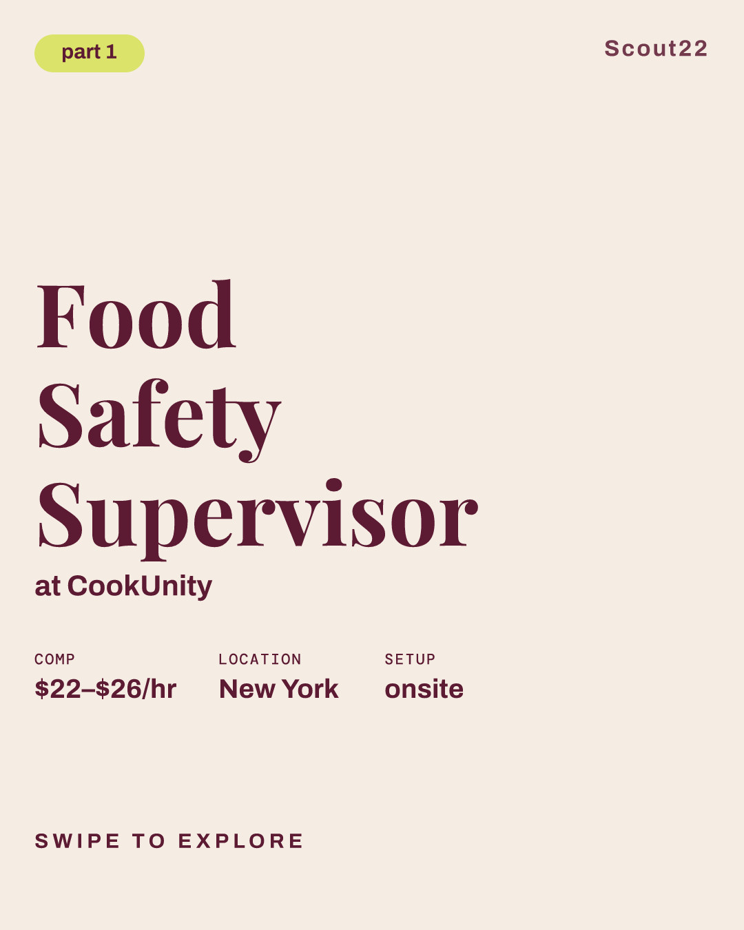 Food Safety Supervisor at CookUnity