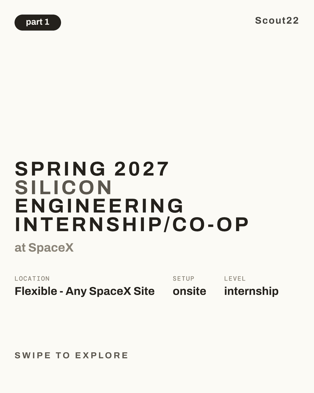 Spring 2027 Silicon Engineering Internship/Co-op at SpaceX