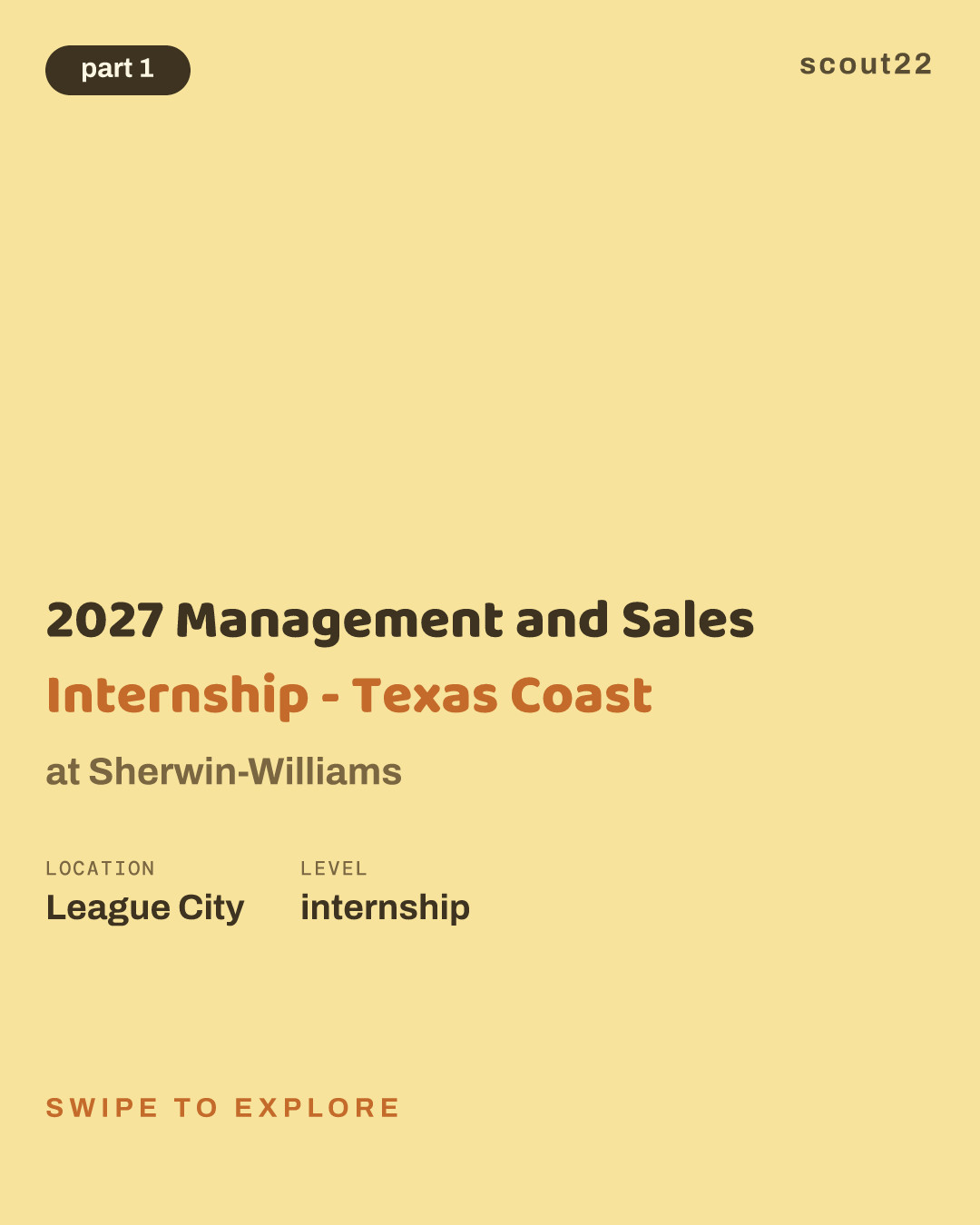 2027 Management and Sales Internship - Texas Coast at Sherwin-Williams