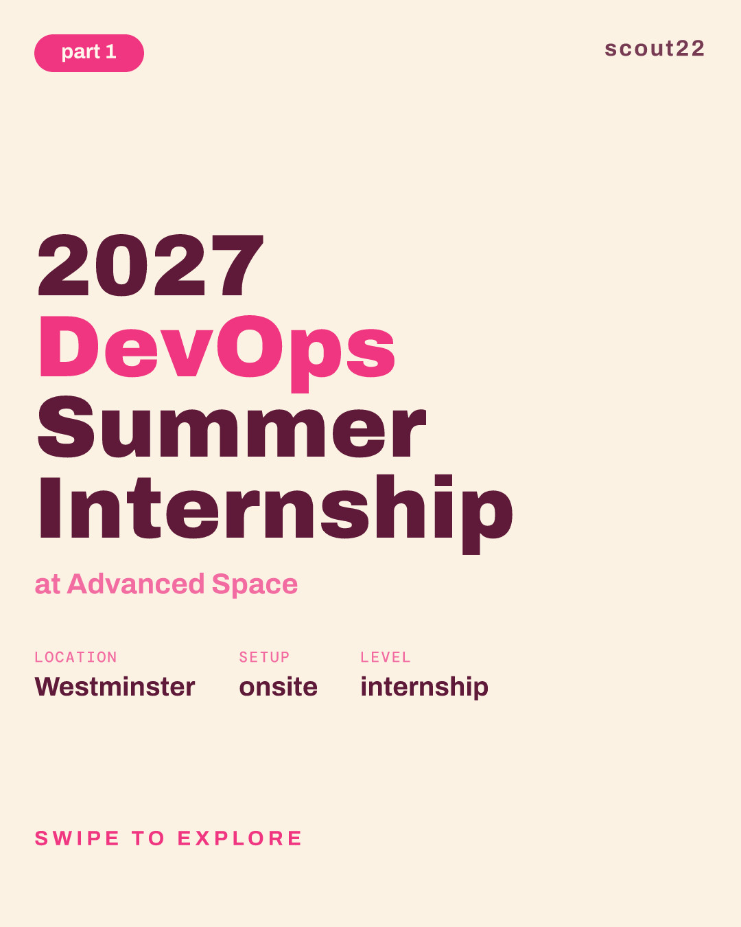 2027 DevOps Summer Internship at Advanced Space